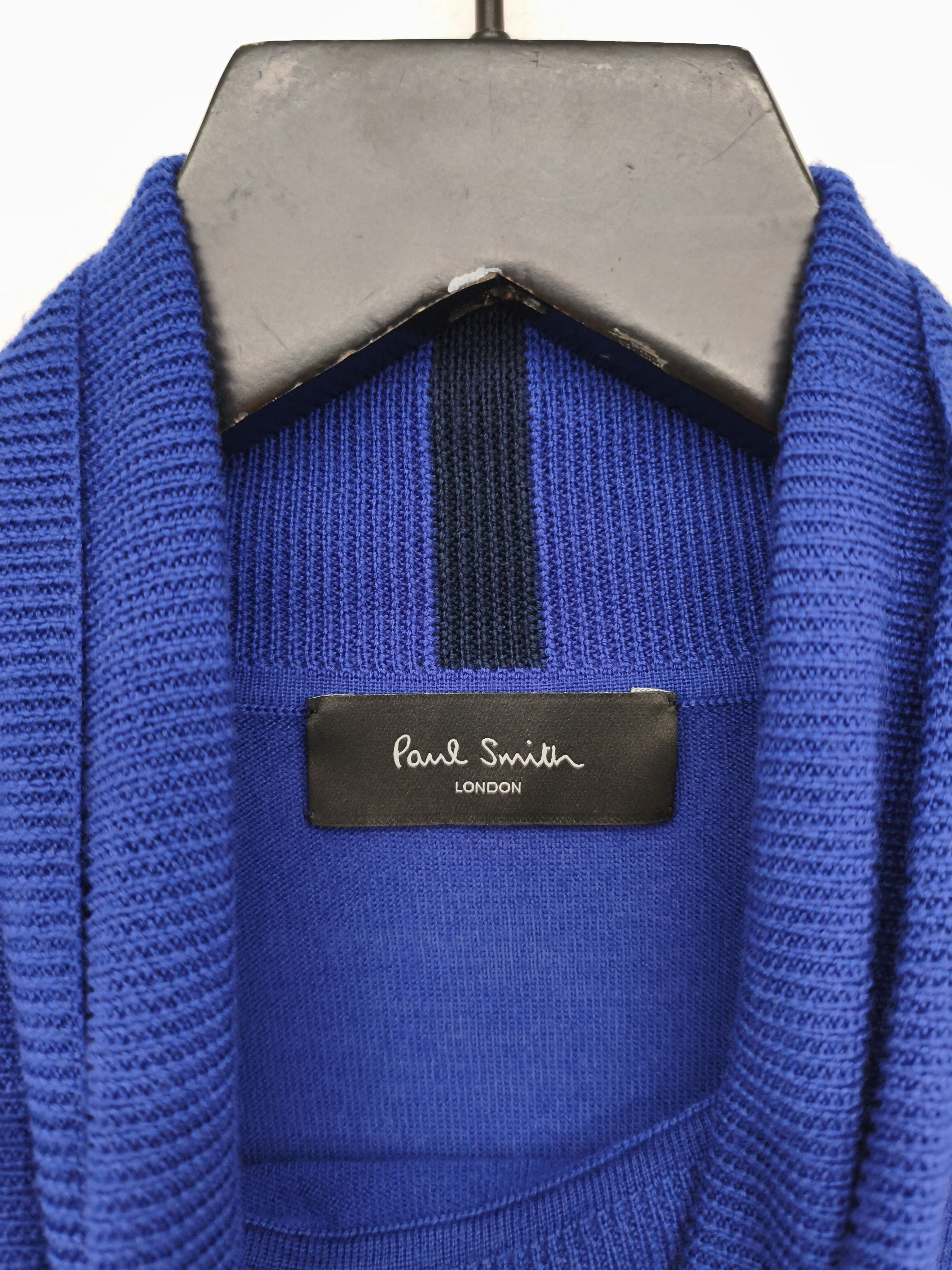 Paul Smith Men's Jumper M Blue 100% Wool Roll Neck Pullover New with tags - Image 5
