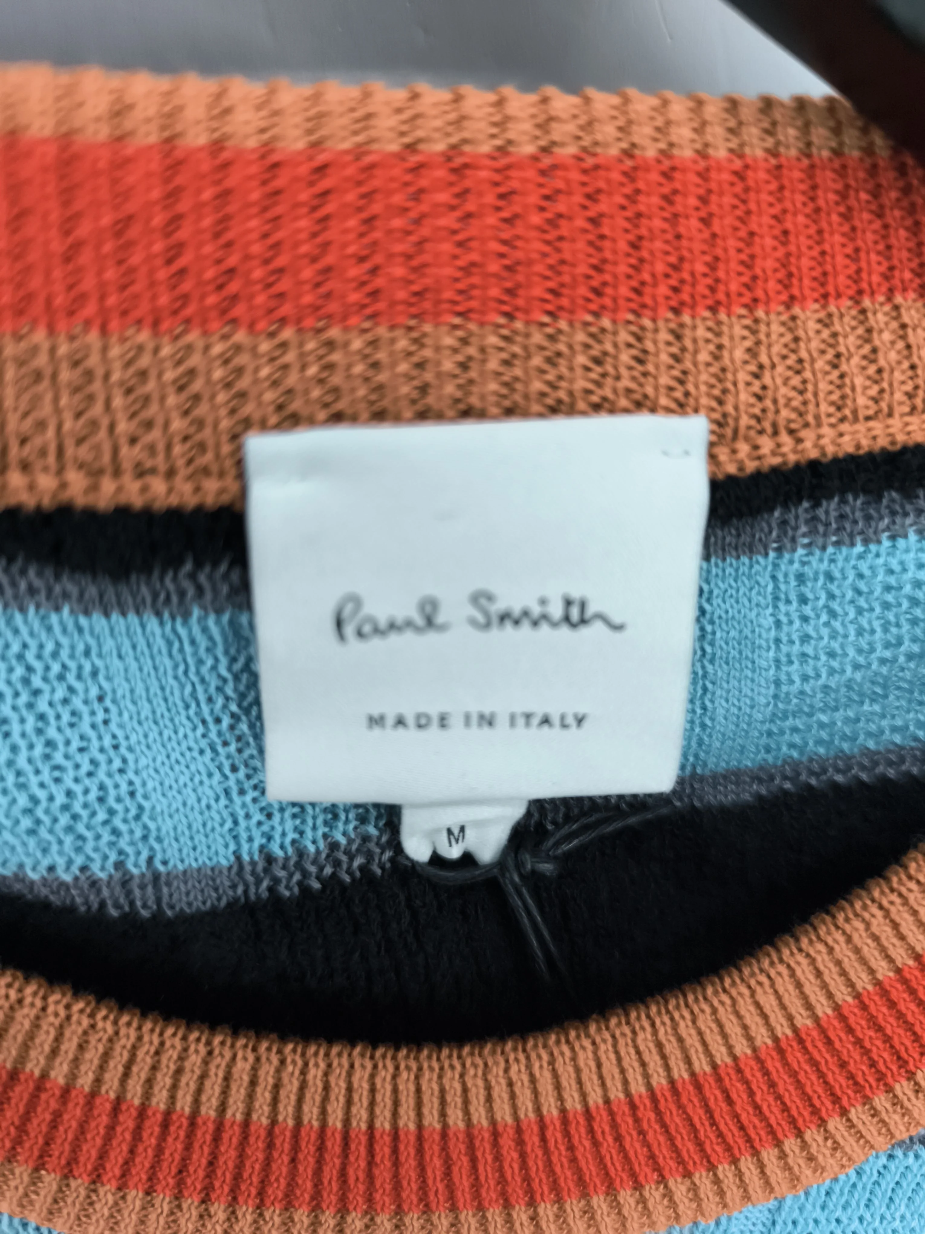 Paul Smith Men's Jumper M Multi 100% Cotton Pullover New with tags - Image 5