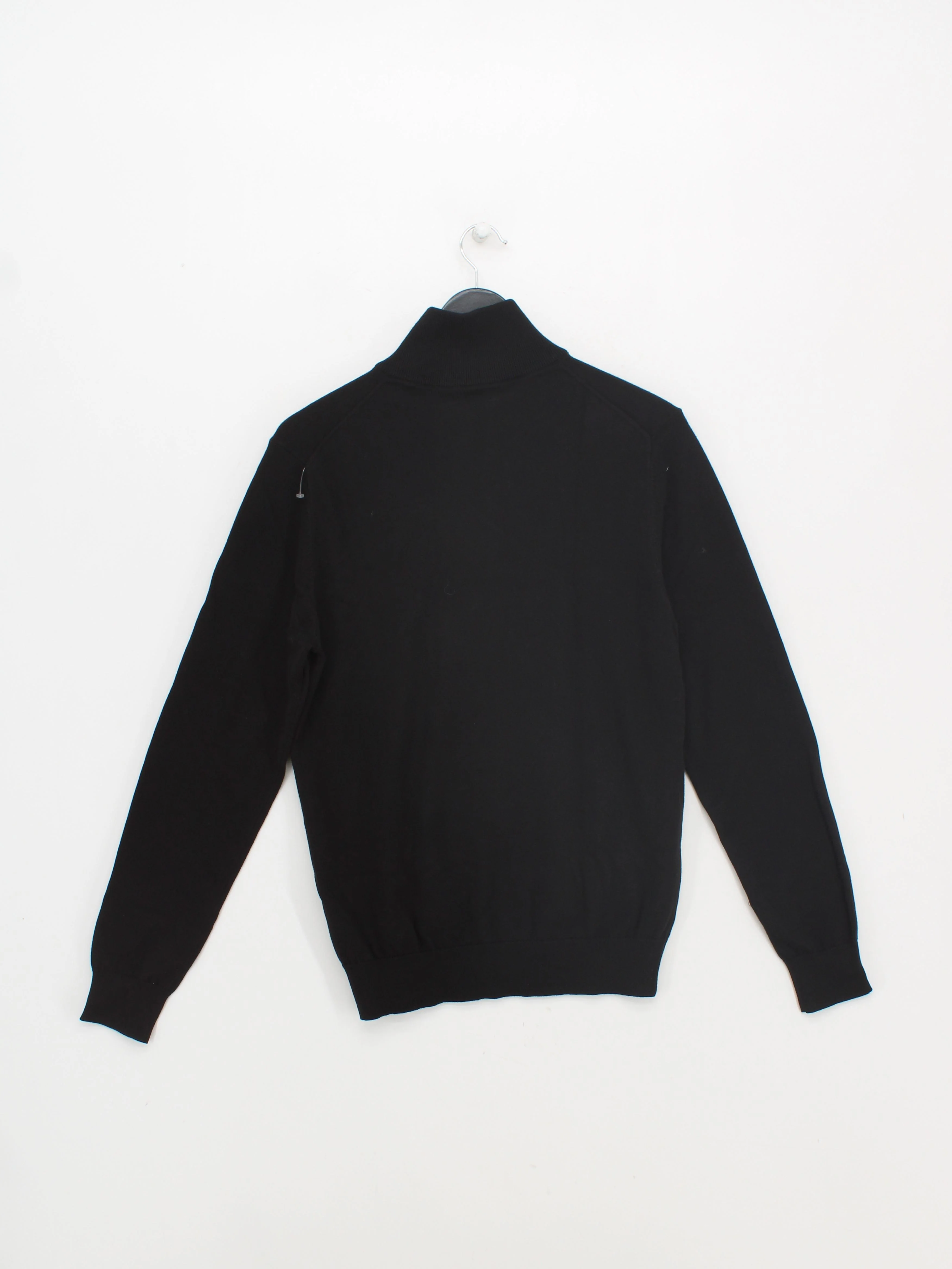 Paul Smith Men's Jumper S Black 100% Cotton Mock Neck Pullover New with tags - Image 2