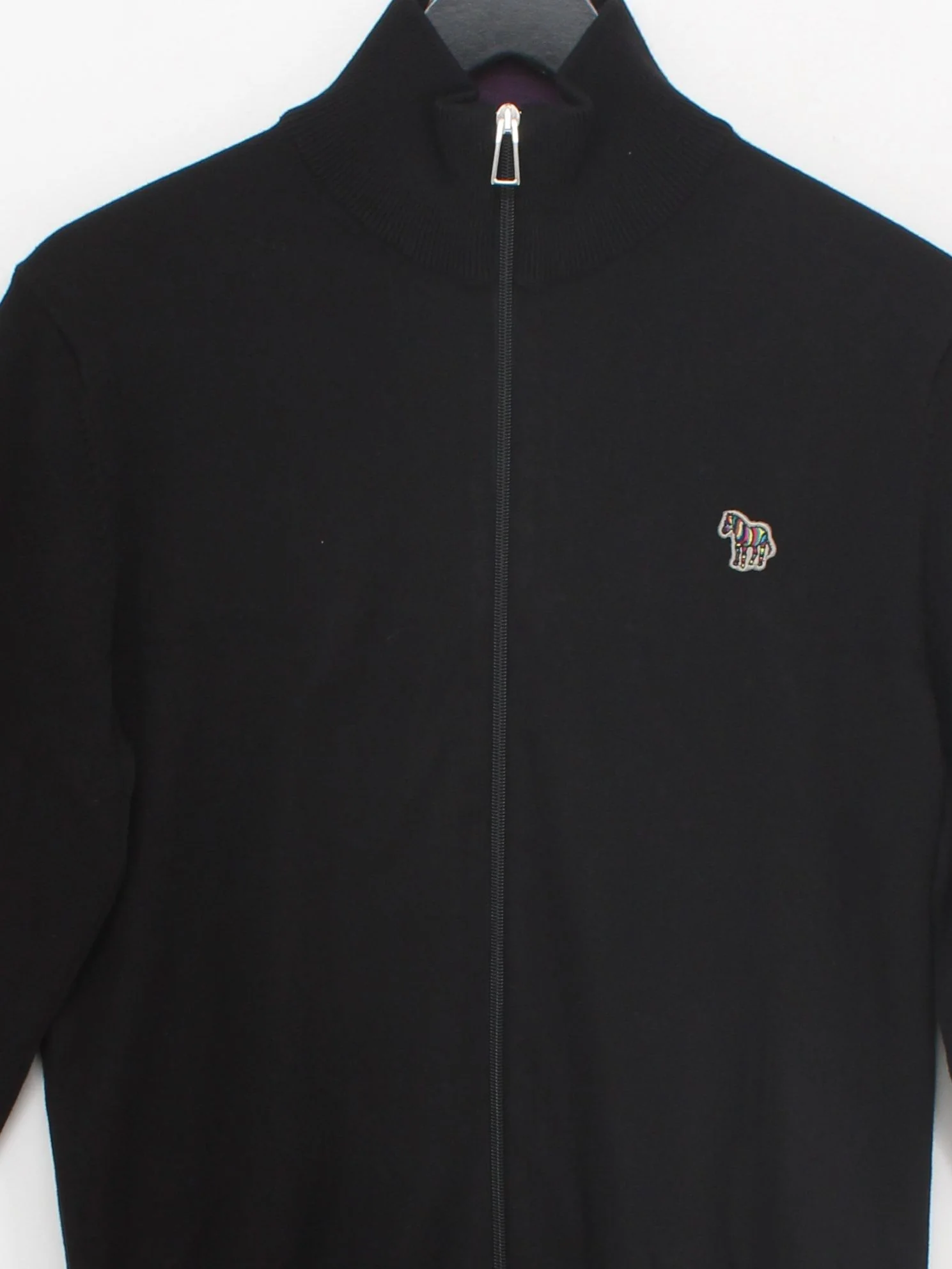Paul Smith Men's Jumper S Black 100% Cotton Mock Neck Pullover New with tags - Image 3