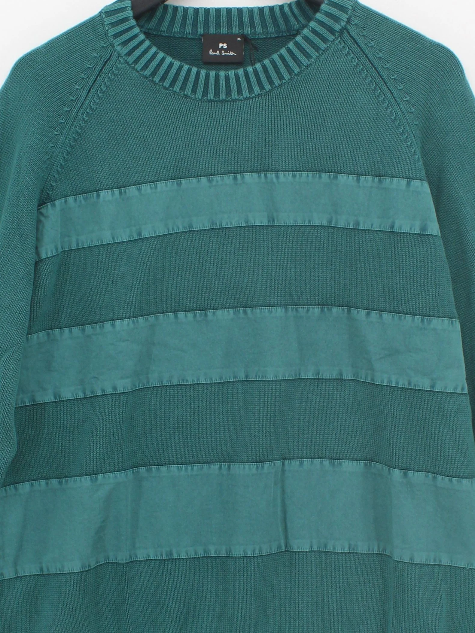 Paul Smith Men's Jumper XL Green 100% Cotton Pullover New with tags - Image 3