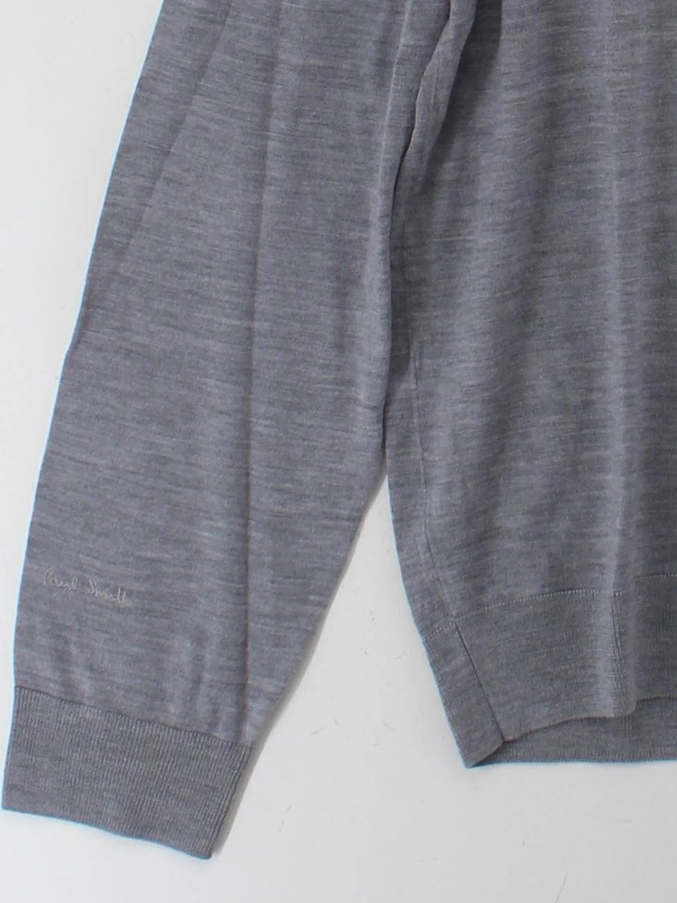 Paul Smith Men's Jumper XL Grey 100% Wool V-Neck Pullover New with tags - Image 4