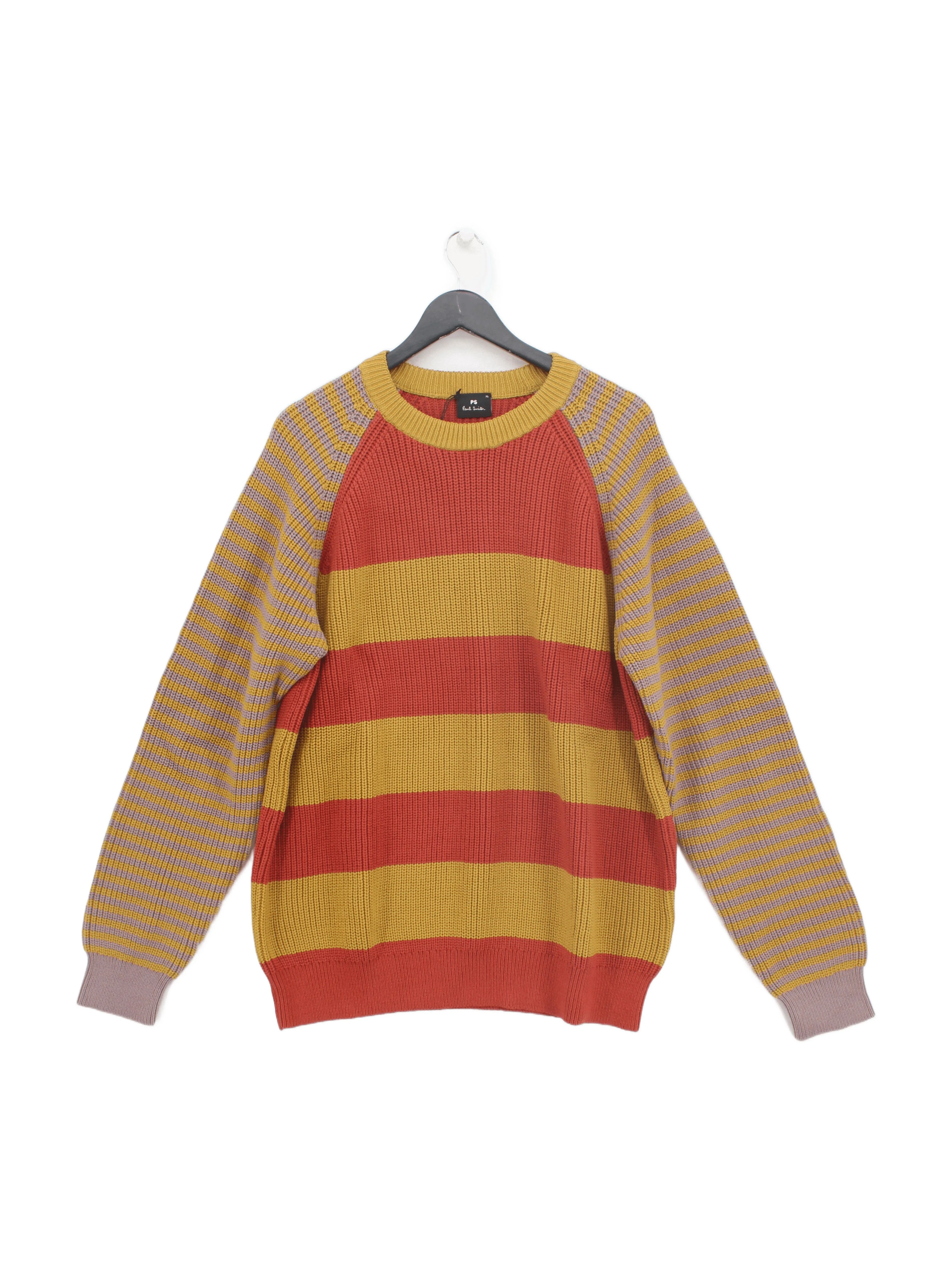 Paul Smith Men's Jumper XL Multi Cotton with Wool Pullover New with tags