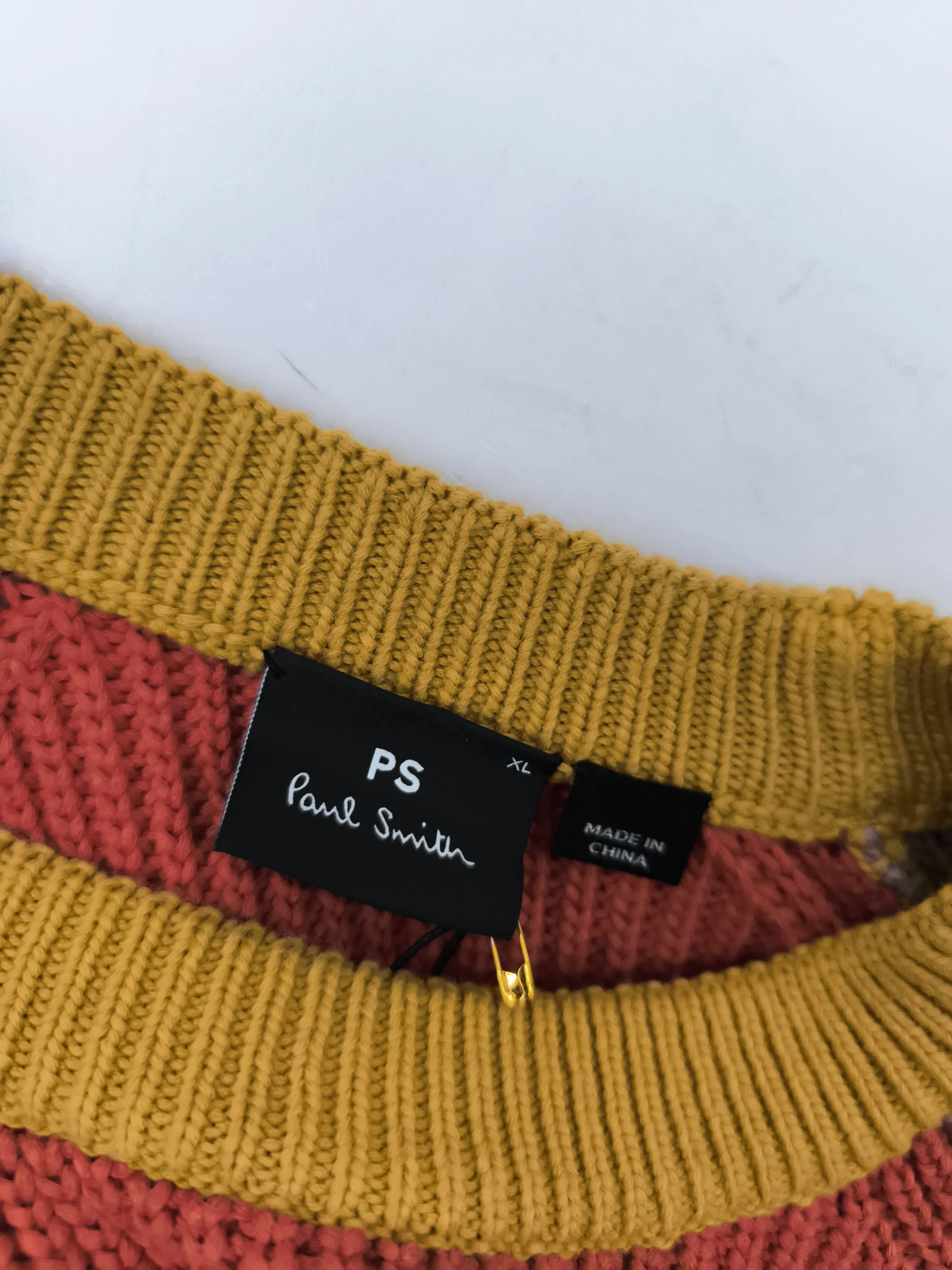 Paul Smith Men's Jumper XL Multi Cotton with Wool Pullover New with tags - Image 5