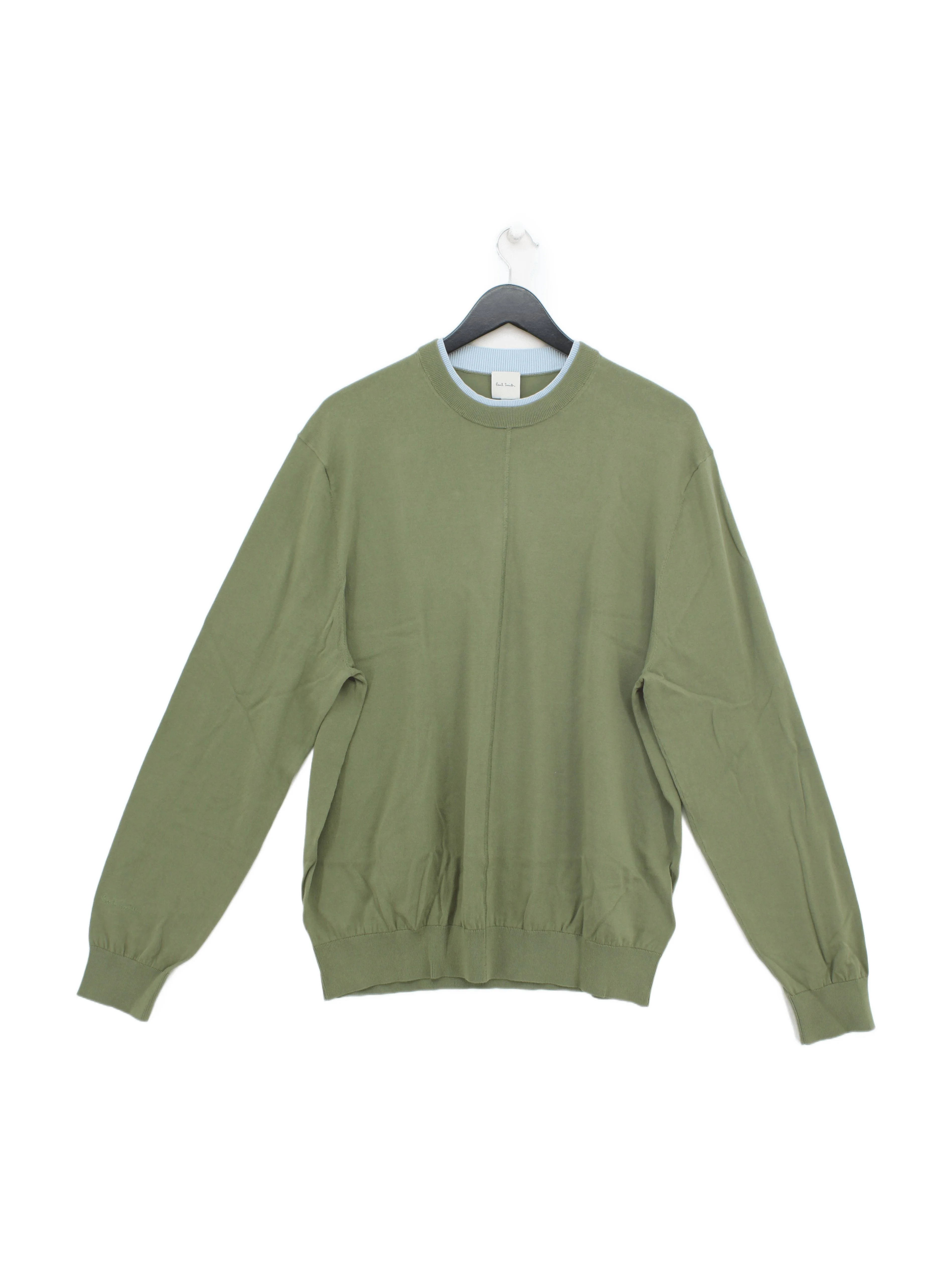 Paul Smith Men's Jumper XXL Green 100% Cotton Crew Neck Pullover New with tags