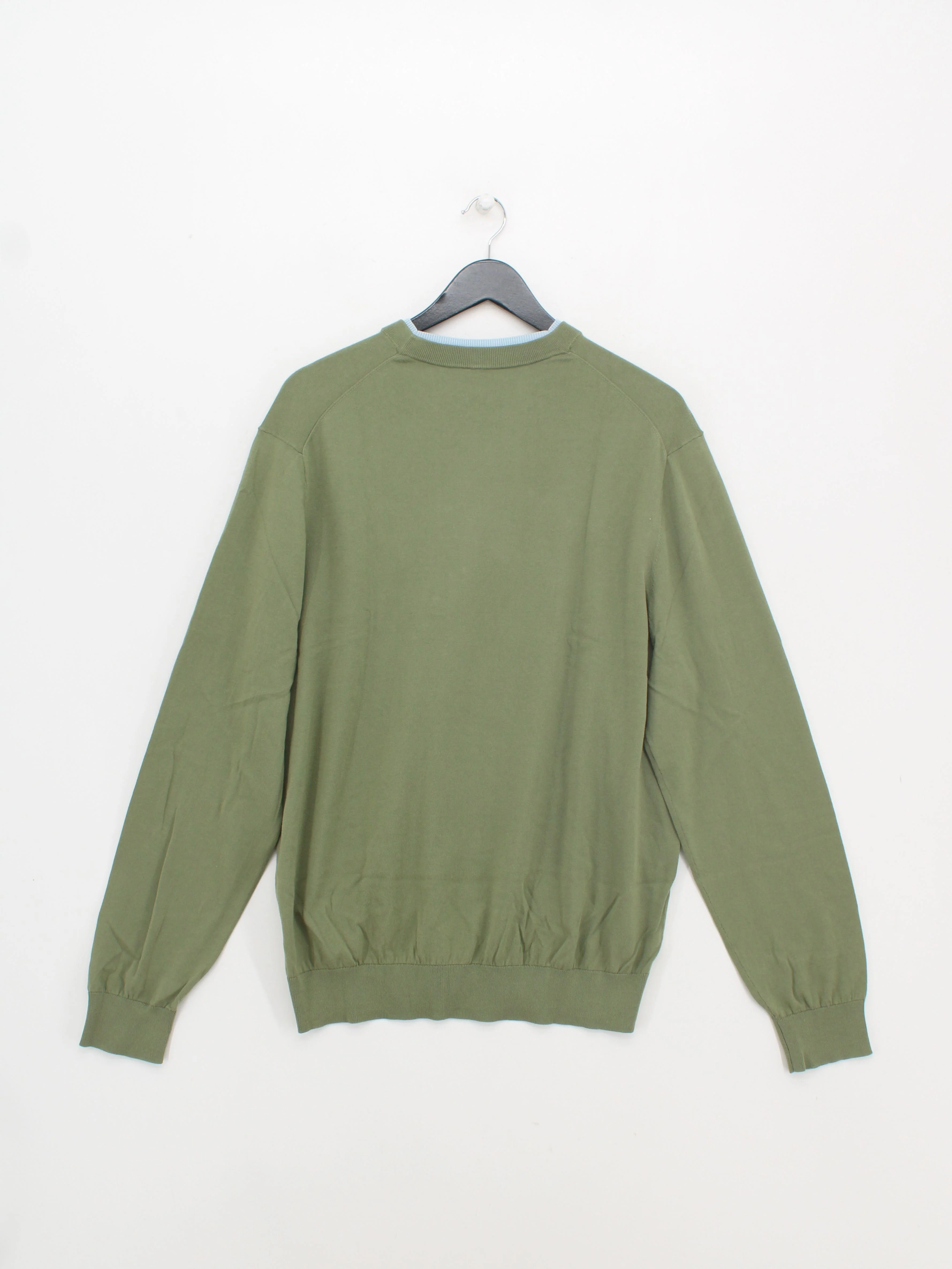 Paul Smith Men's Jumper XXL Green 100% Cotton Crew Neck Pullover New with tags - Image 2