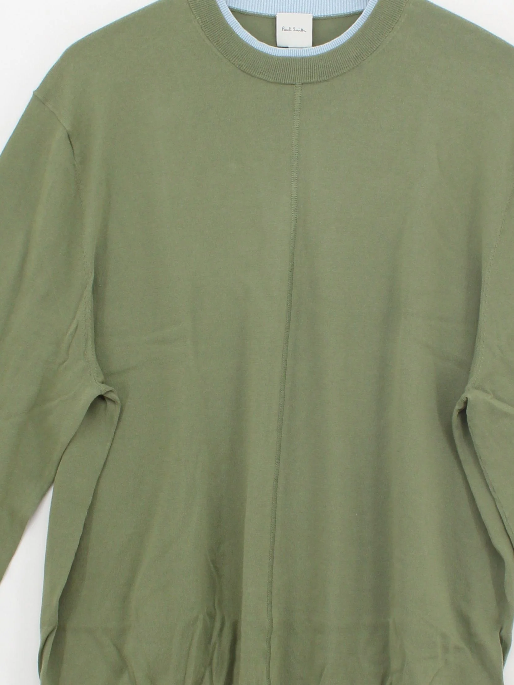 Paul Smith Men's Jumper XXL Green 100% Cotton Crew Neck Pullover New with tags - Image 3