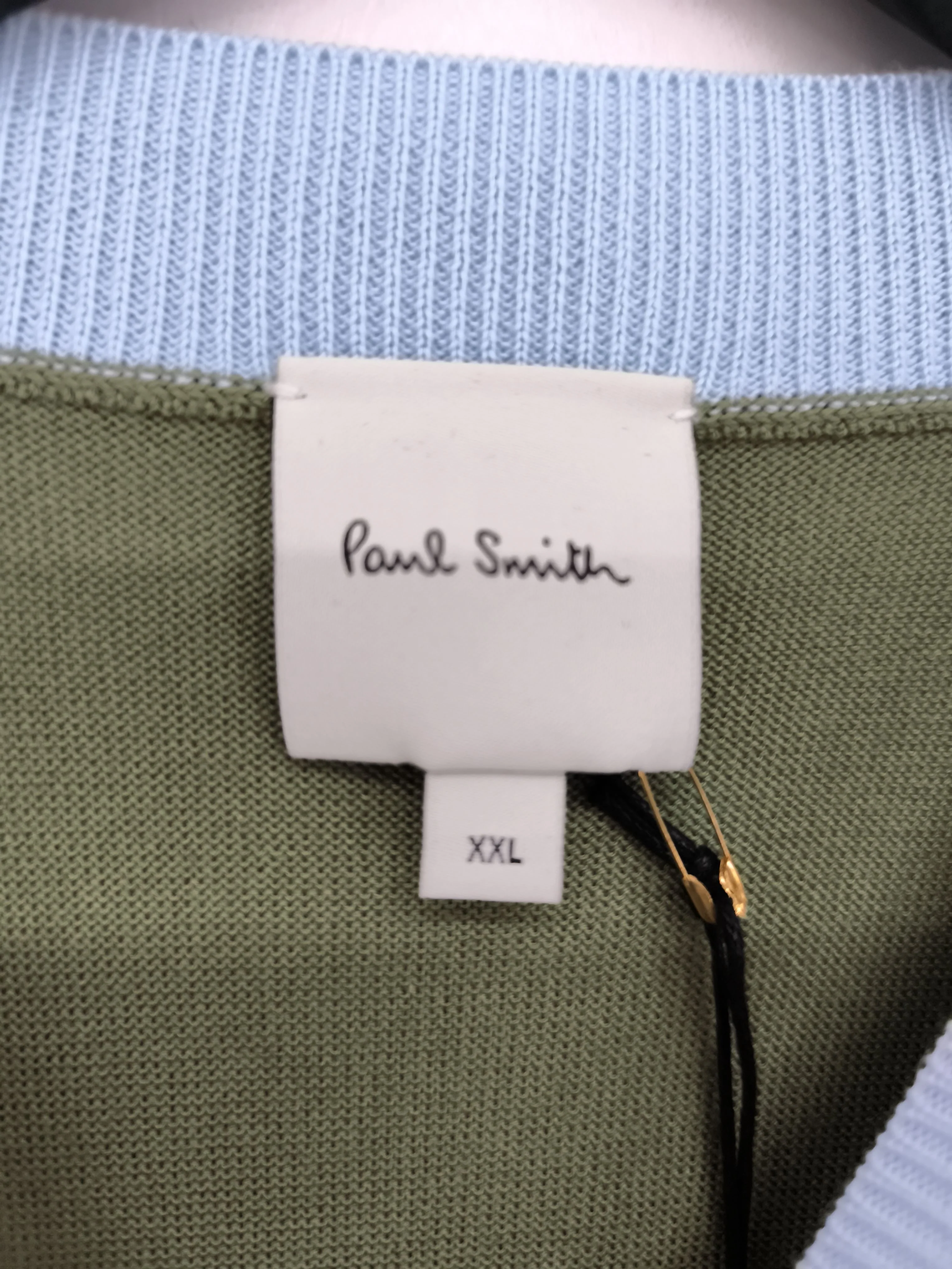 Paul Smith Men's Jumper XXL Green 100% Cotton Crew Neck Pullover New with tags - Image 5