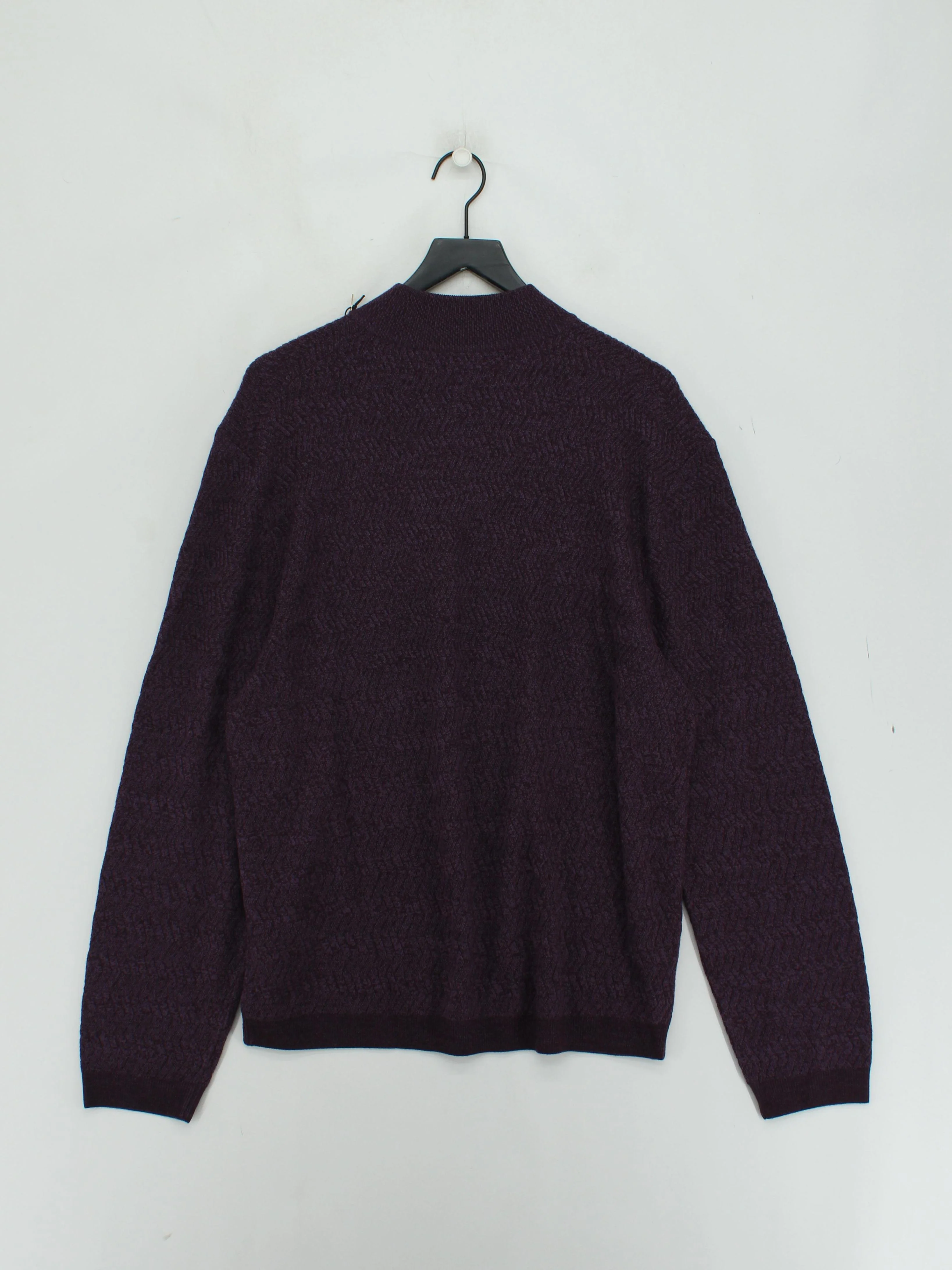 Paul Smith Men's Jumper XXL Purple 100% Wool Pullover New with tags - Image 2