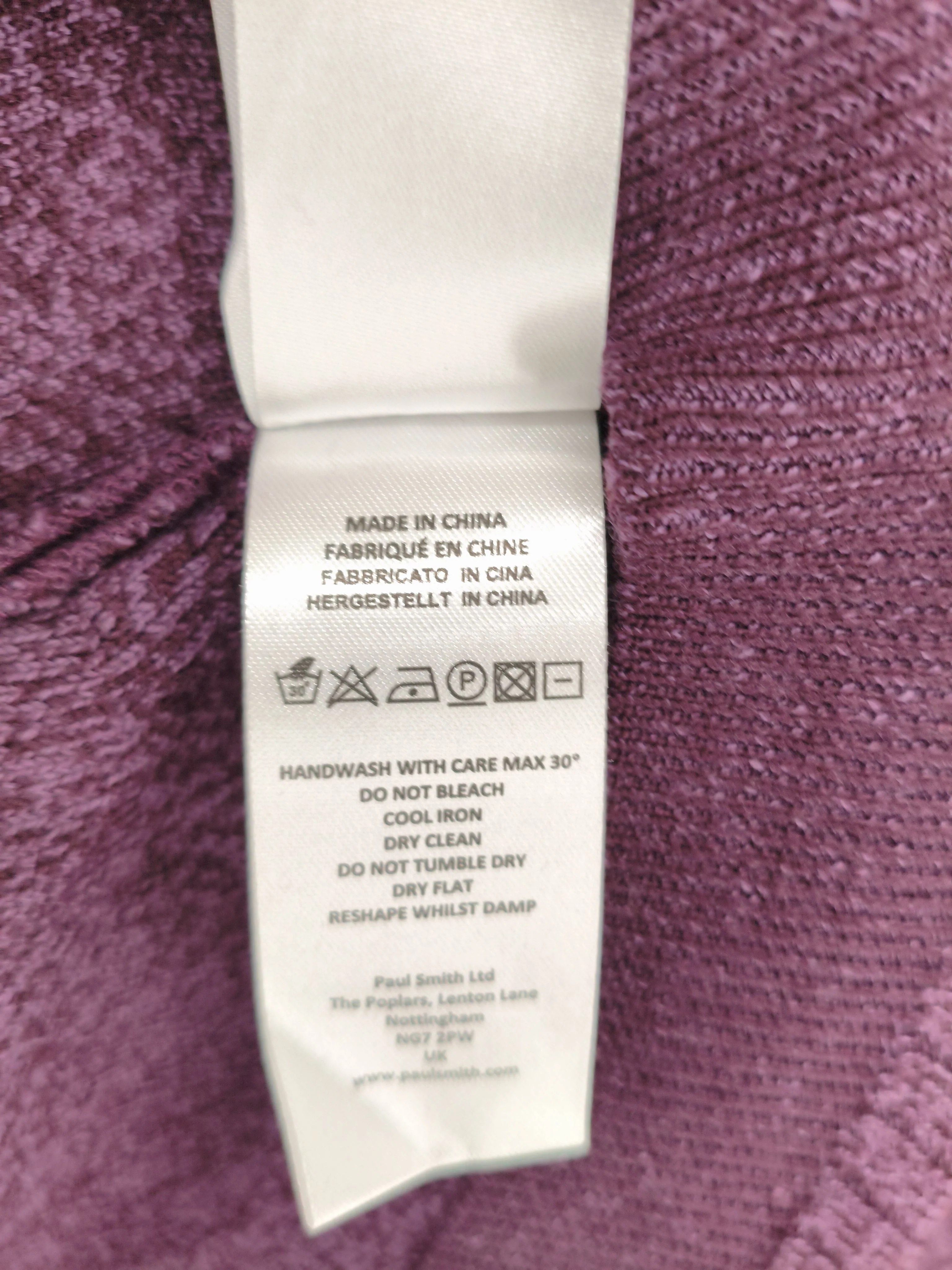 Paul Smith Men's Jumper XXL Purple 100% Wool Pullover New with tags - Image 6