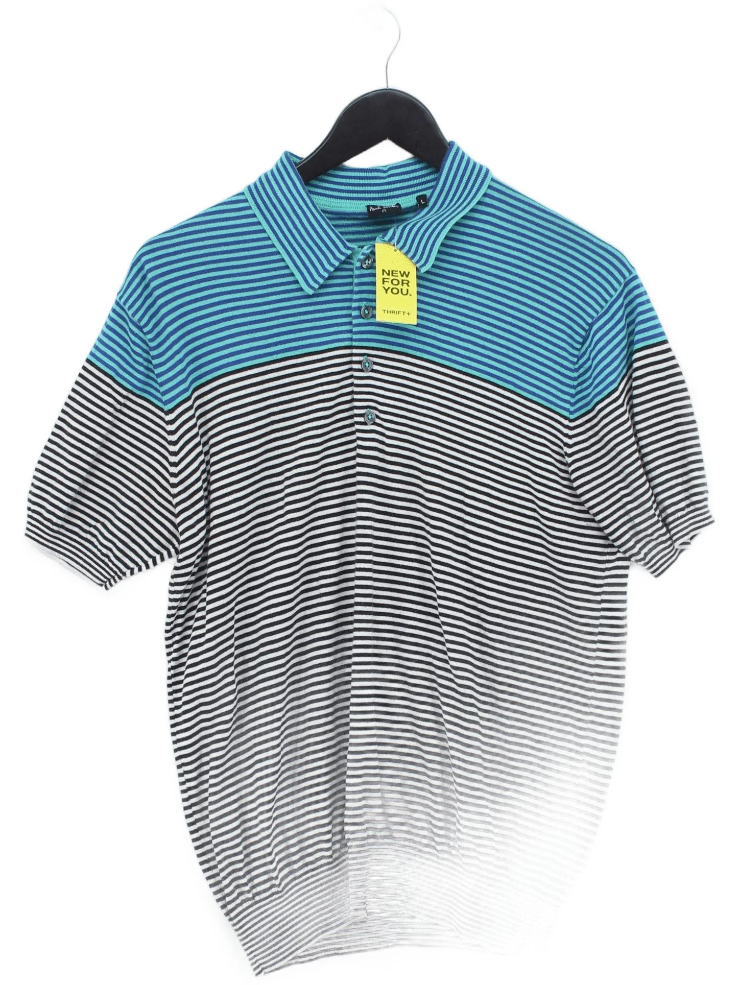 Paul Smith Men's Polo L Multi Striped 100% Cotton Basic