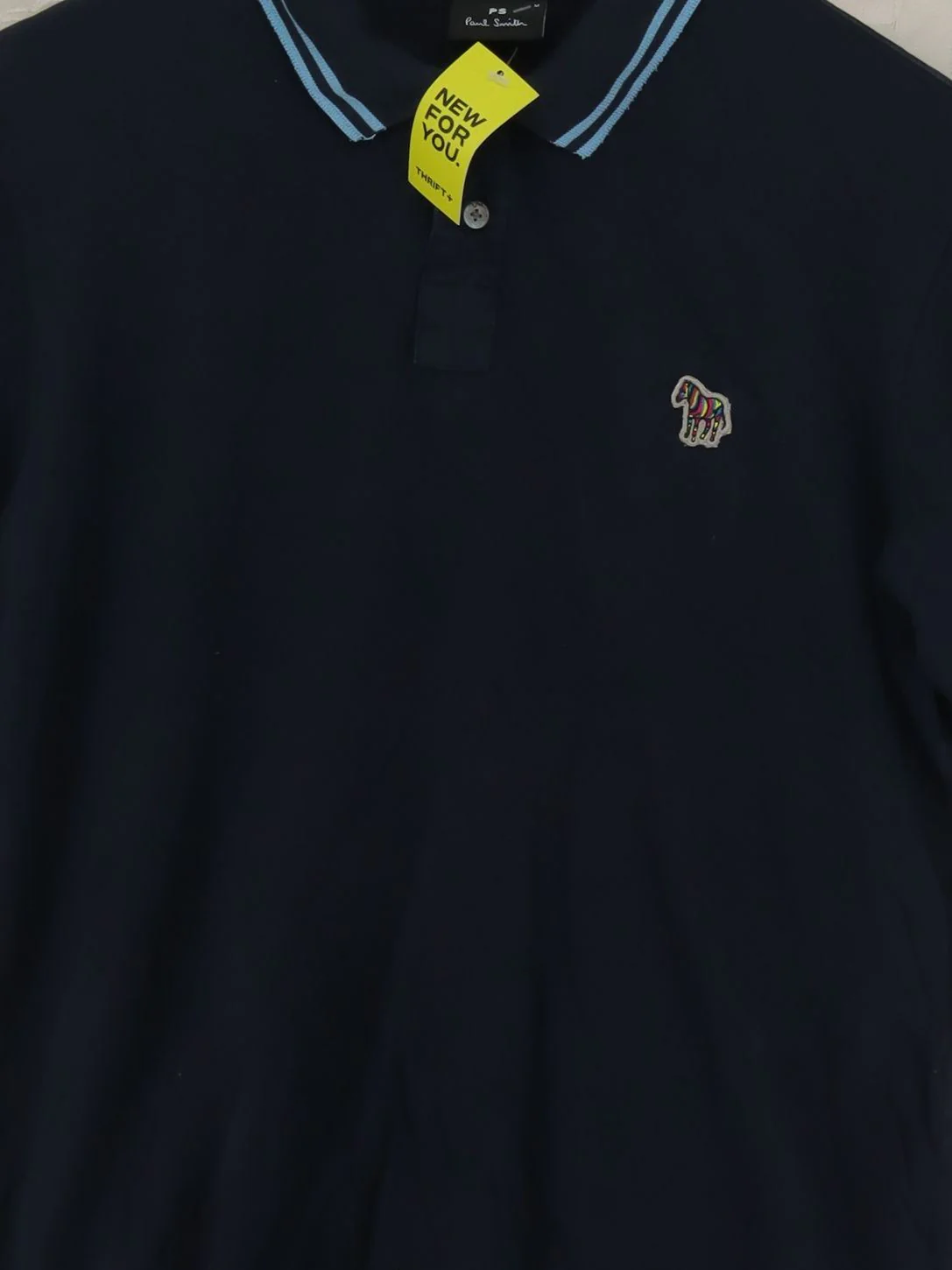 Paul Smith Men's Polo M Blue 100% Cotton Basic - Image 3
