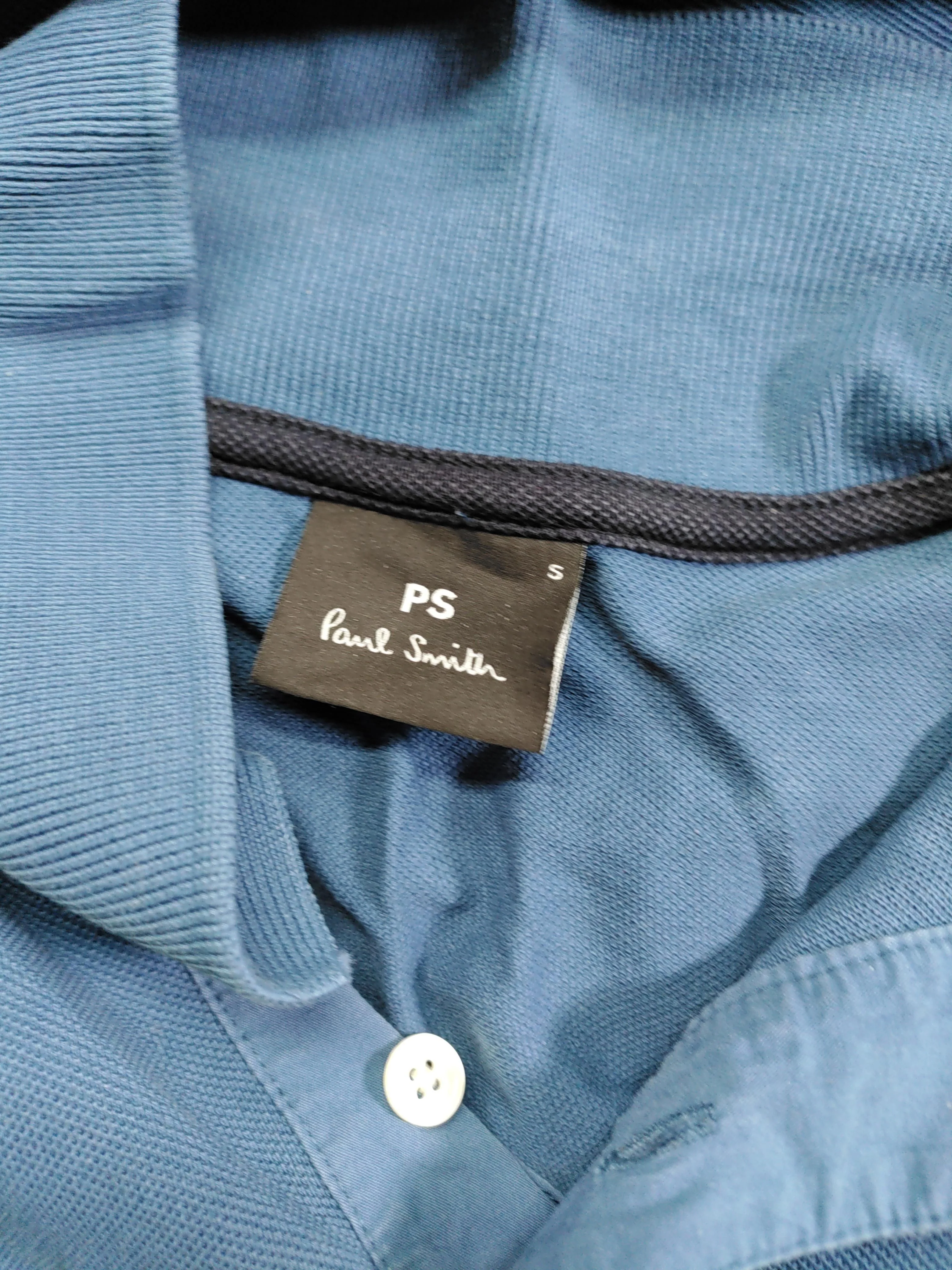 Paul Smith Men's Polo S Blue 100% Cotton Basic - Image 6