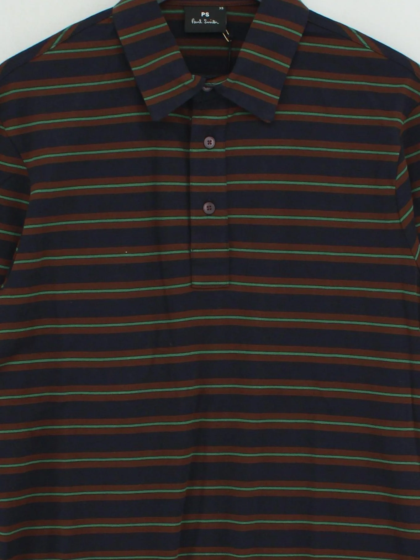 Paul Smith Men's Polo XS Multi Striped 100% Cotton Basic New with tags - Image 3