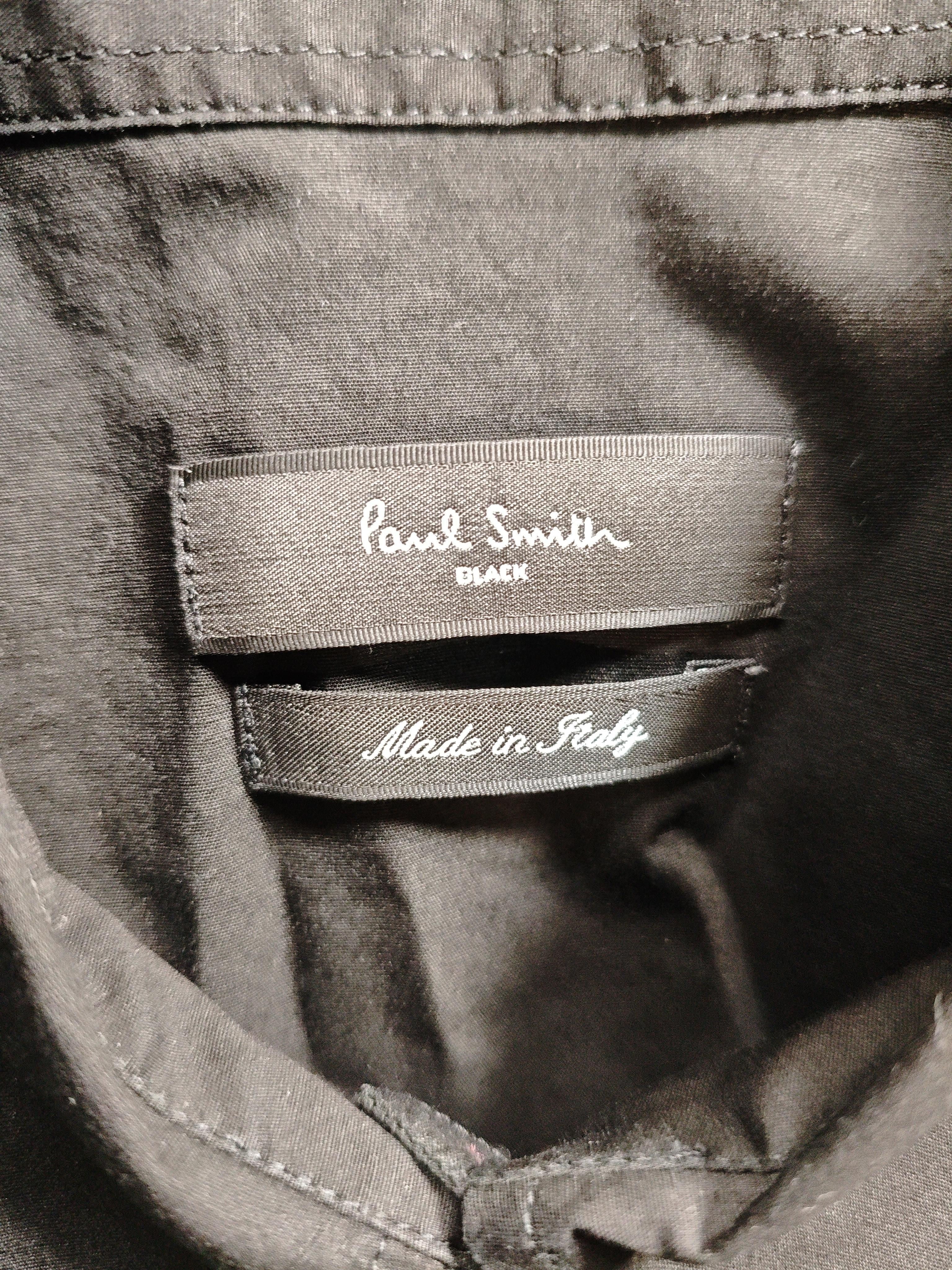 Paul Smith Men's Shirt Chest: 38 in Black Cotton with Elastane Basic - Image 5