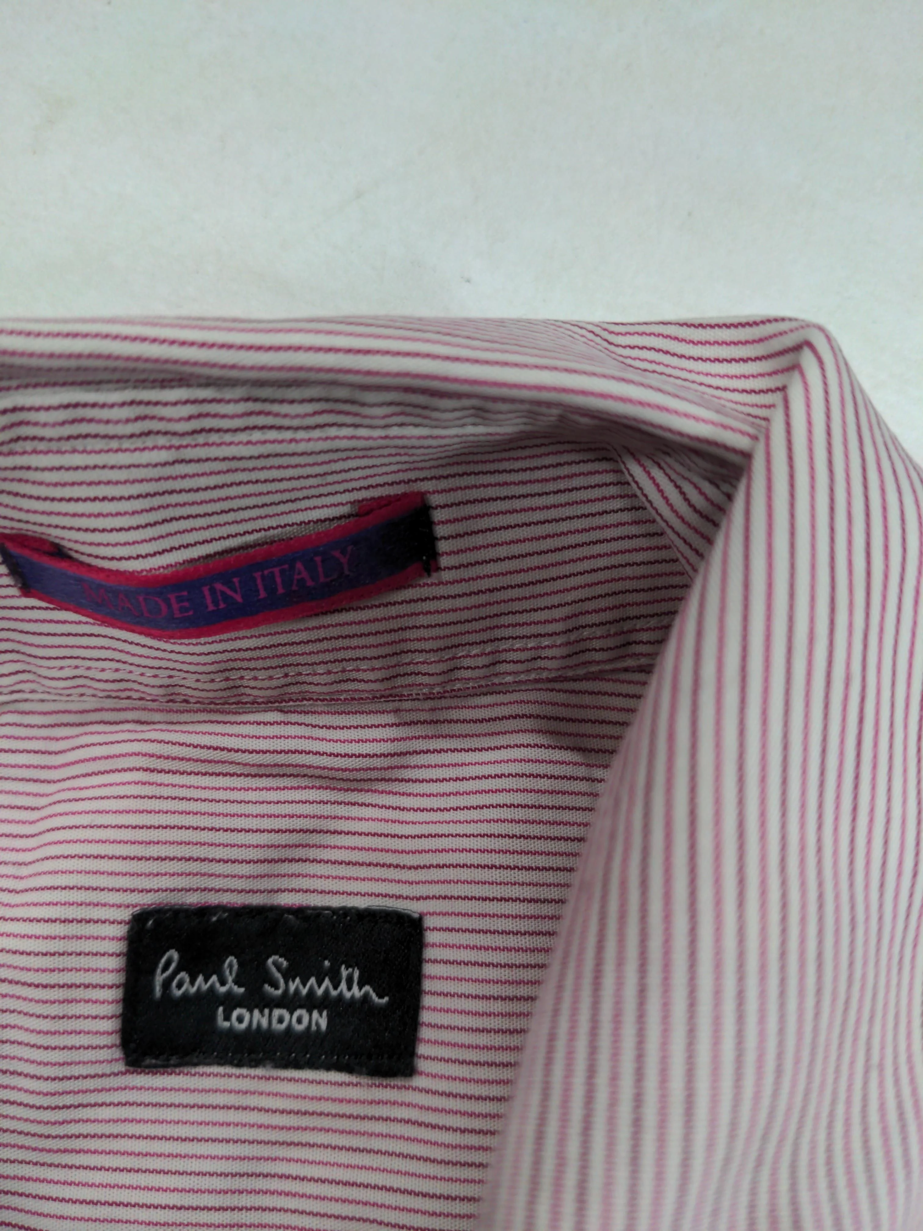 Paul Smith Men's Shirt Chest: 39 in Red Striped 100% Other Basic - Image 5