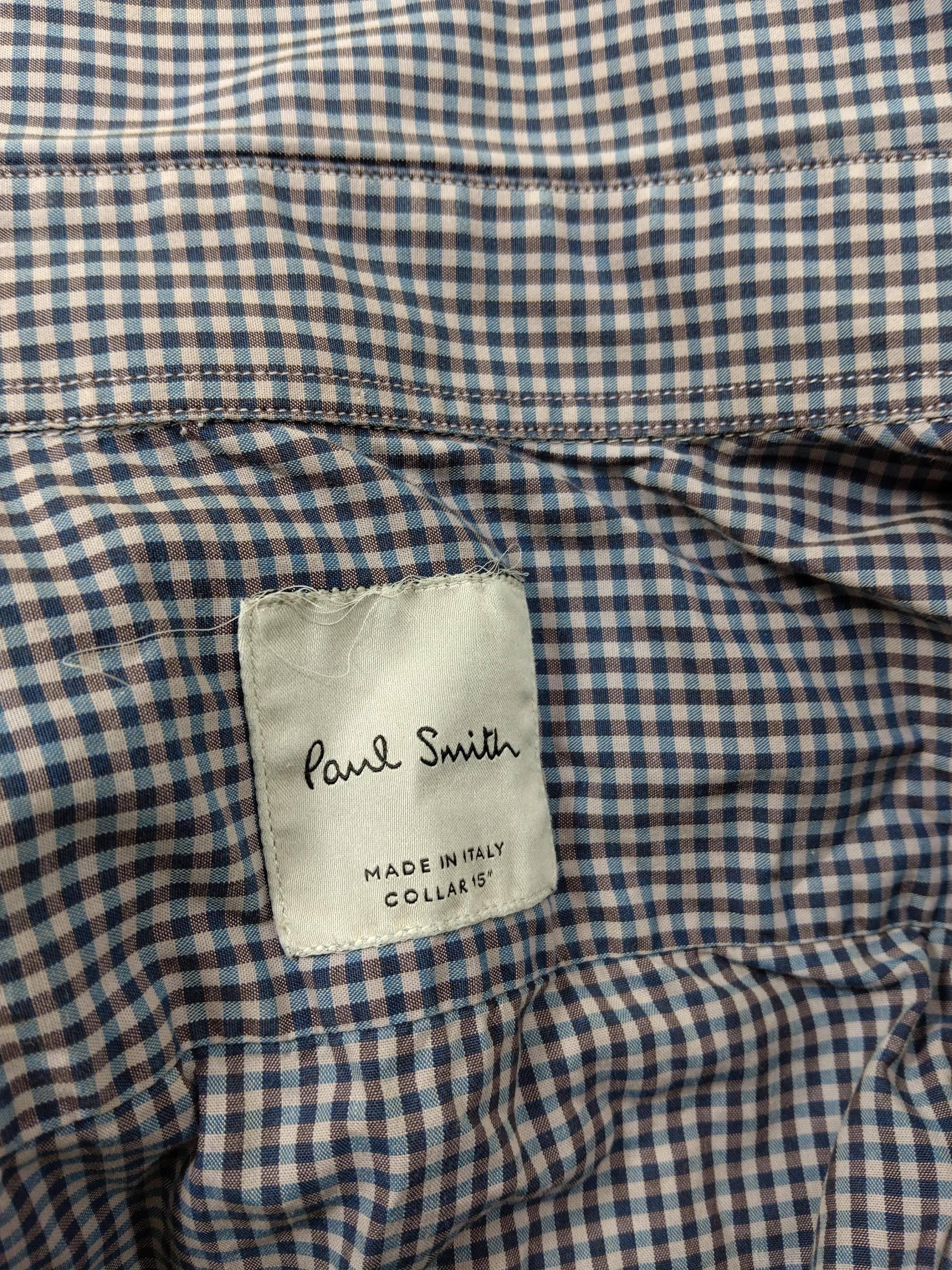 Paul Smith Men's Shirt Chest: 40 in Multi Checkered 100% Cotton Basic - Image 5