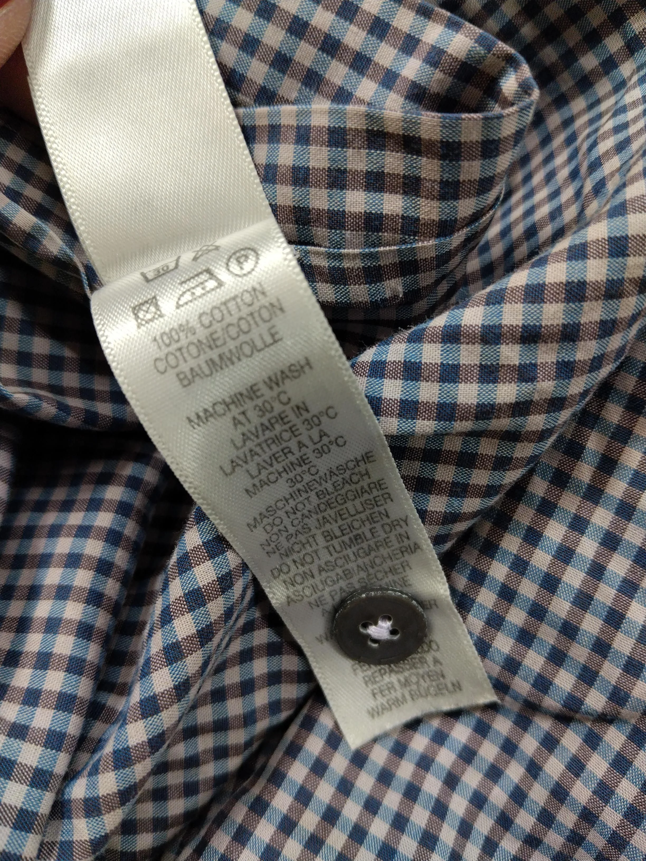 Paul Smith Men's Shirt Chest: 40 in Multi Checkered 100% Cotton Basic - Image 6