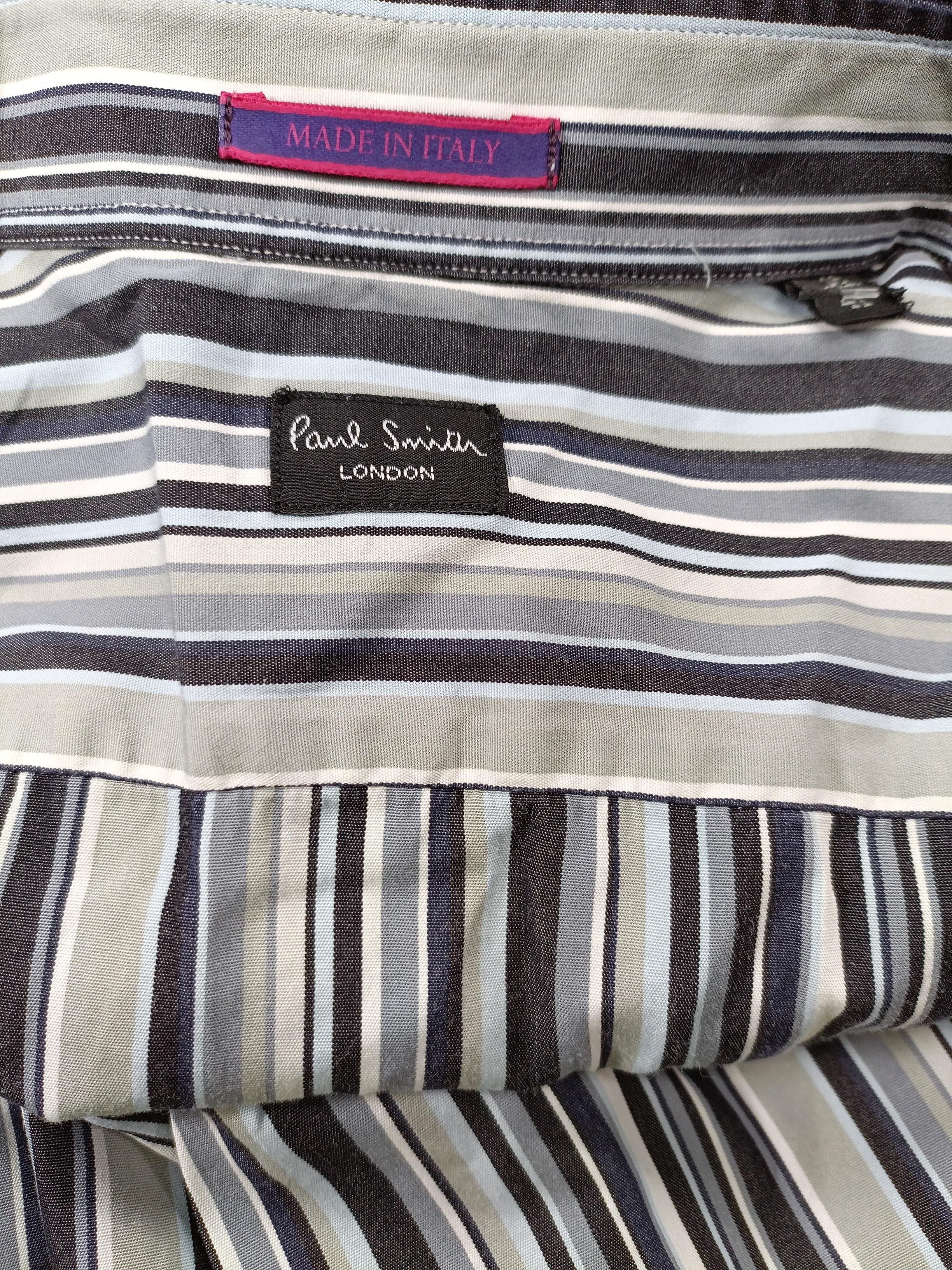 Paul Smith Men's Shirt Chest: 40 in Multi Striped 100% Cotton Basic - Image 5
