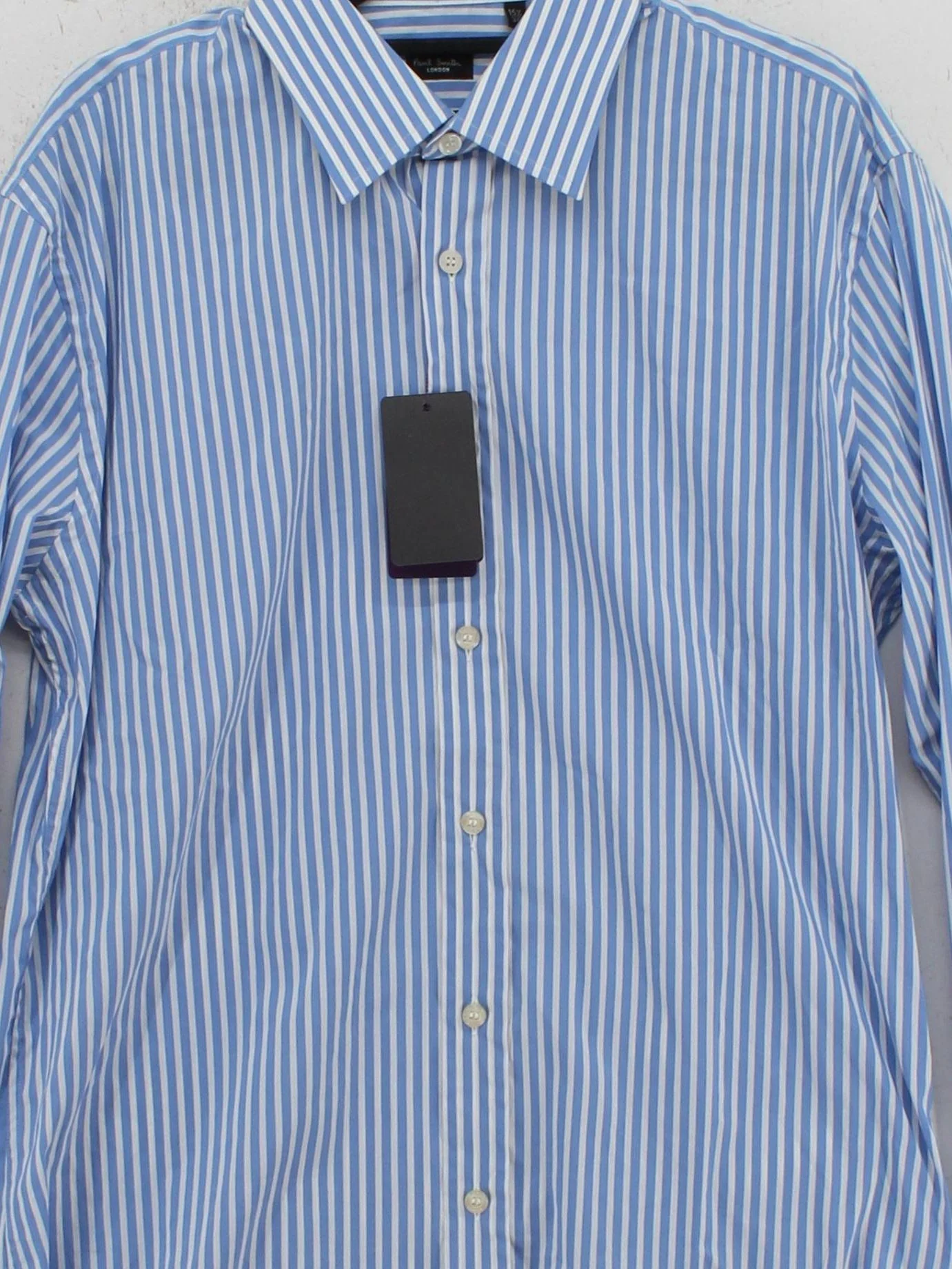 Paul Smith Men's Shirt Collar: 15.5 in Blue 100% Cotton Basic New with tags - Image 3
