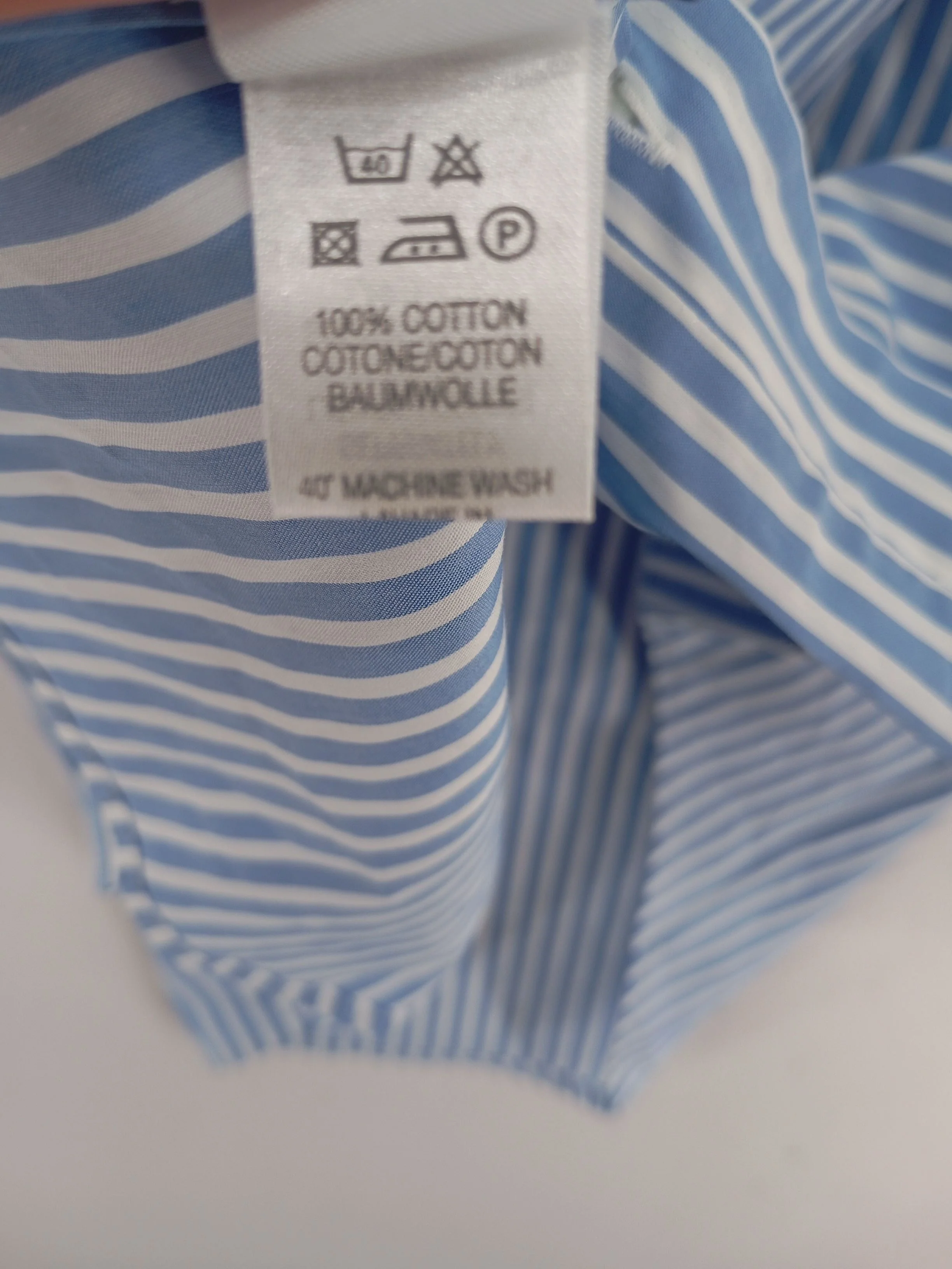 Paul Smith Men's Shirt Collar: 15.5 in Blue 100% Cotton Basic New with tags - Image 6