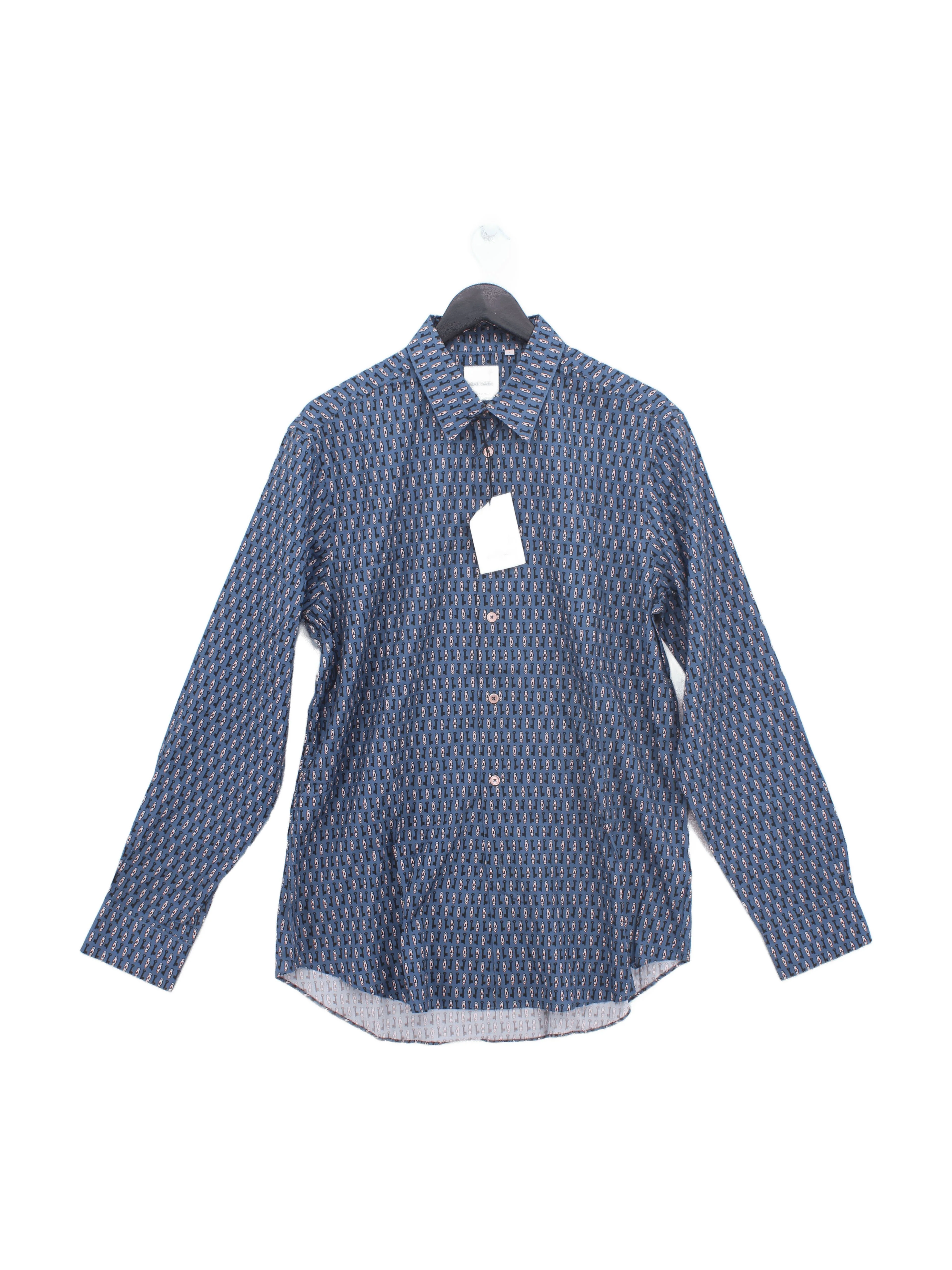 Paul Smith Men's Shirt L Blue 100% Cotton Basic New with tags