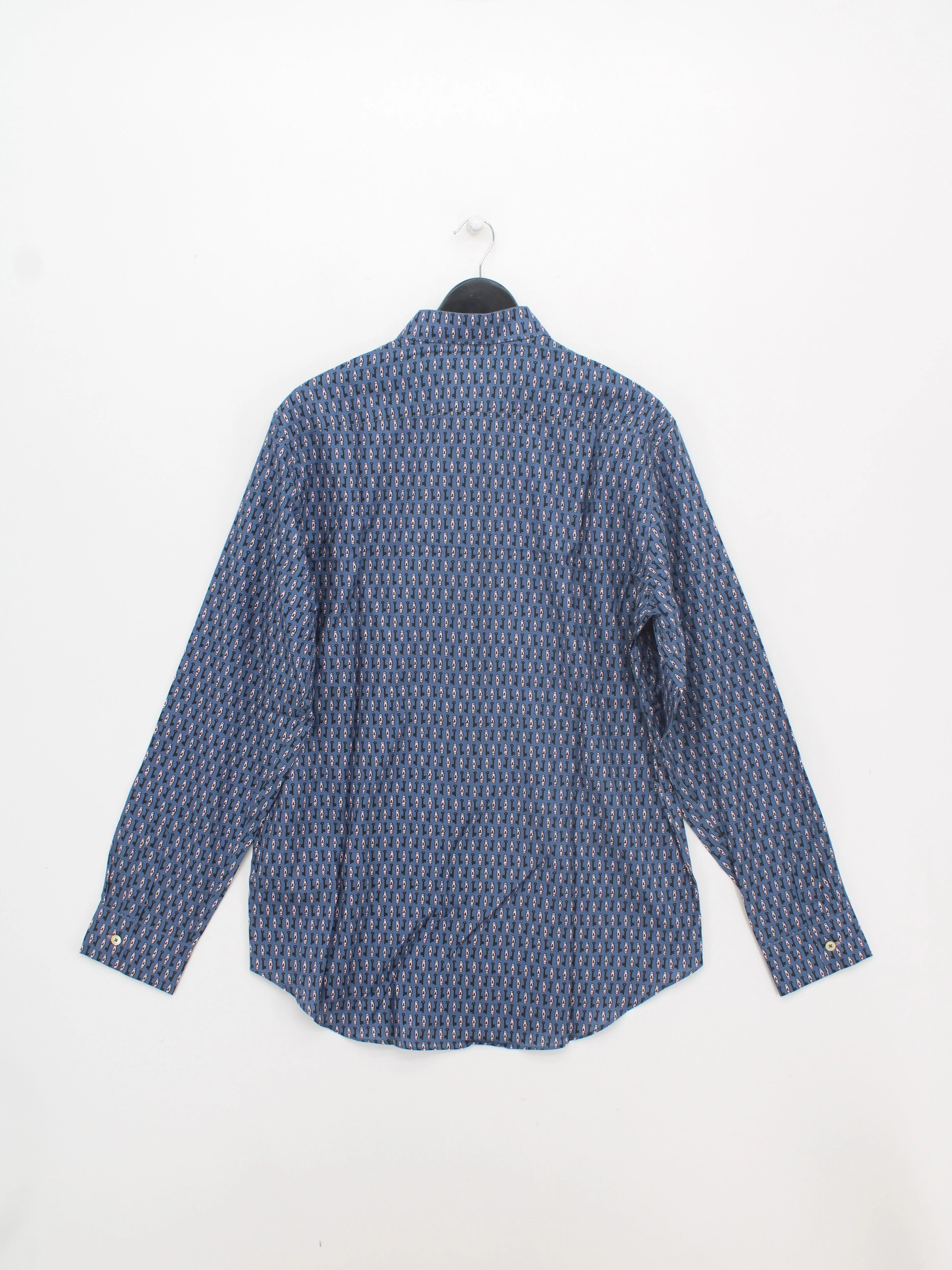 Paul Smith Men's Shirt L Blue 100% Cotton Basic New with tags - Image 2