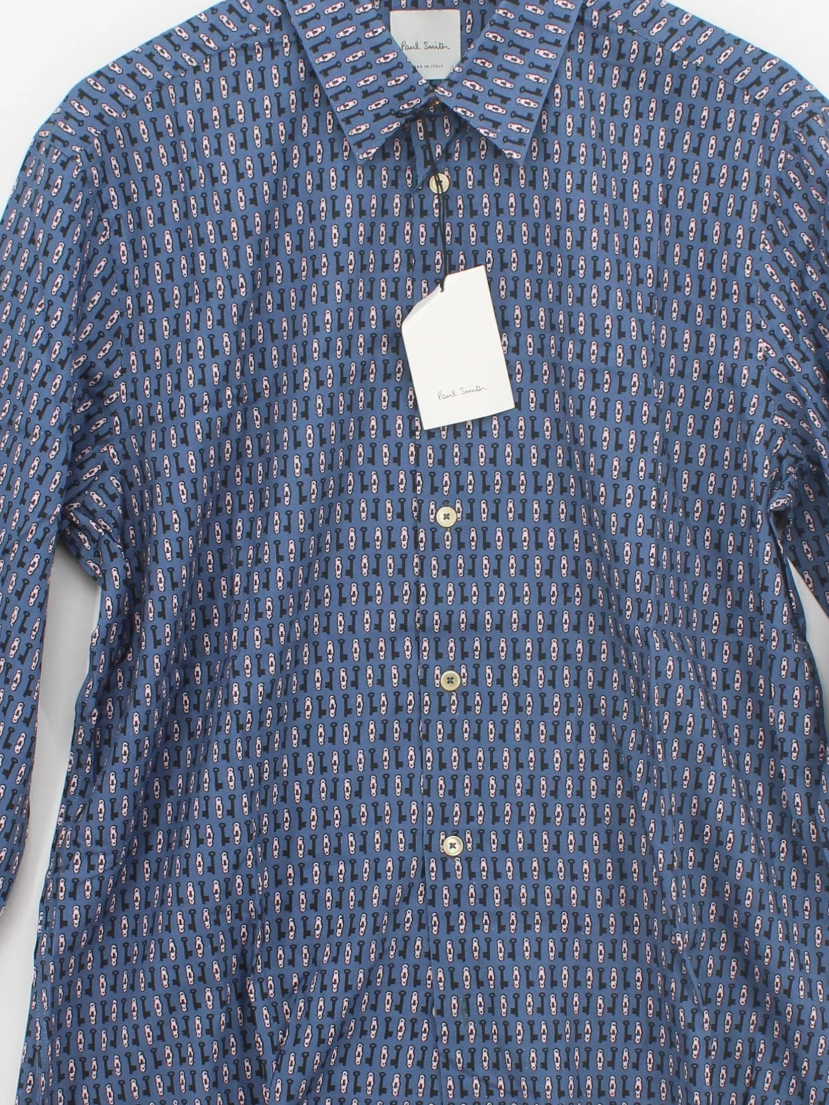 Paul Smith Men's Shirt L Blue 100% Cotton Basic New with tags - Image 3