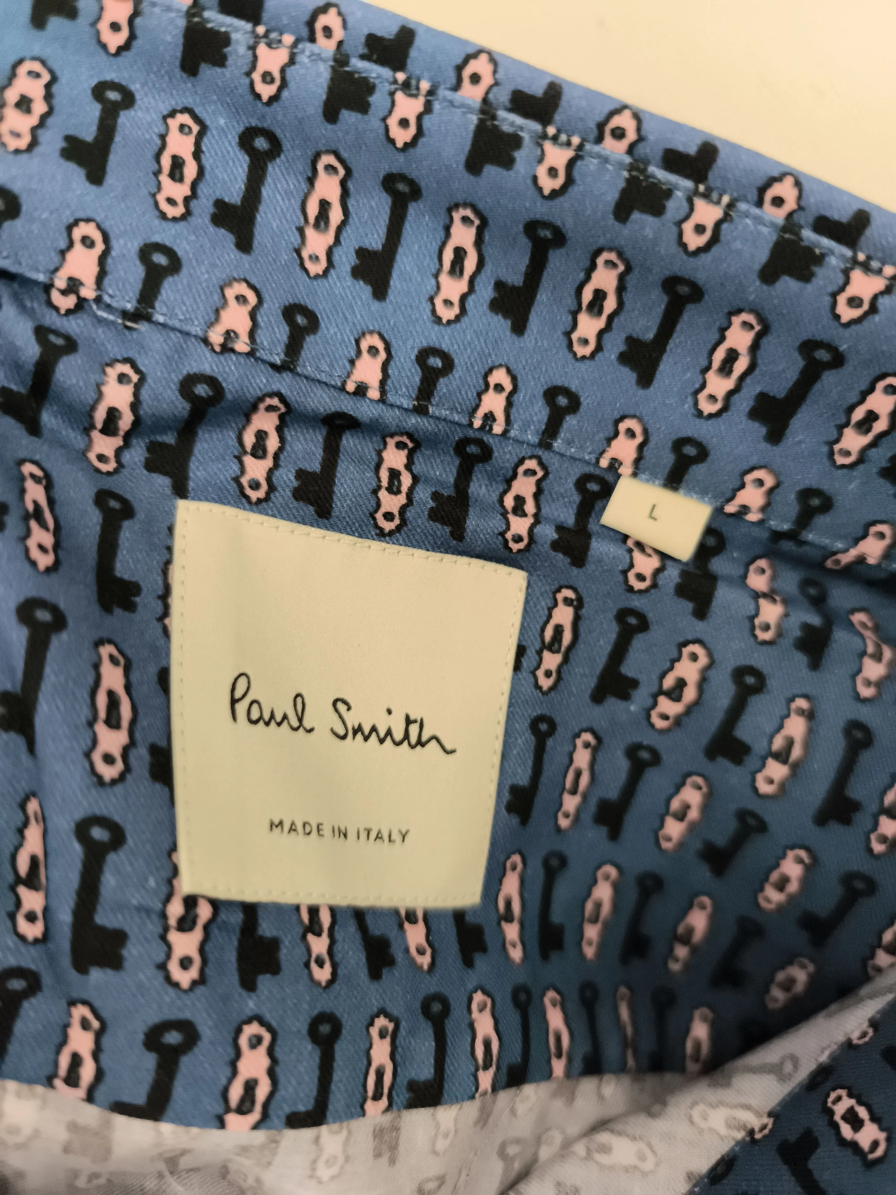 Paul Smith Men's Shirt L Blue 100% Cotton Basic New with tags - Image 5