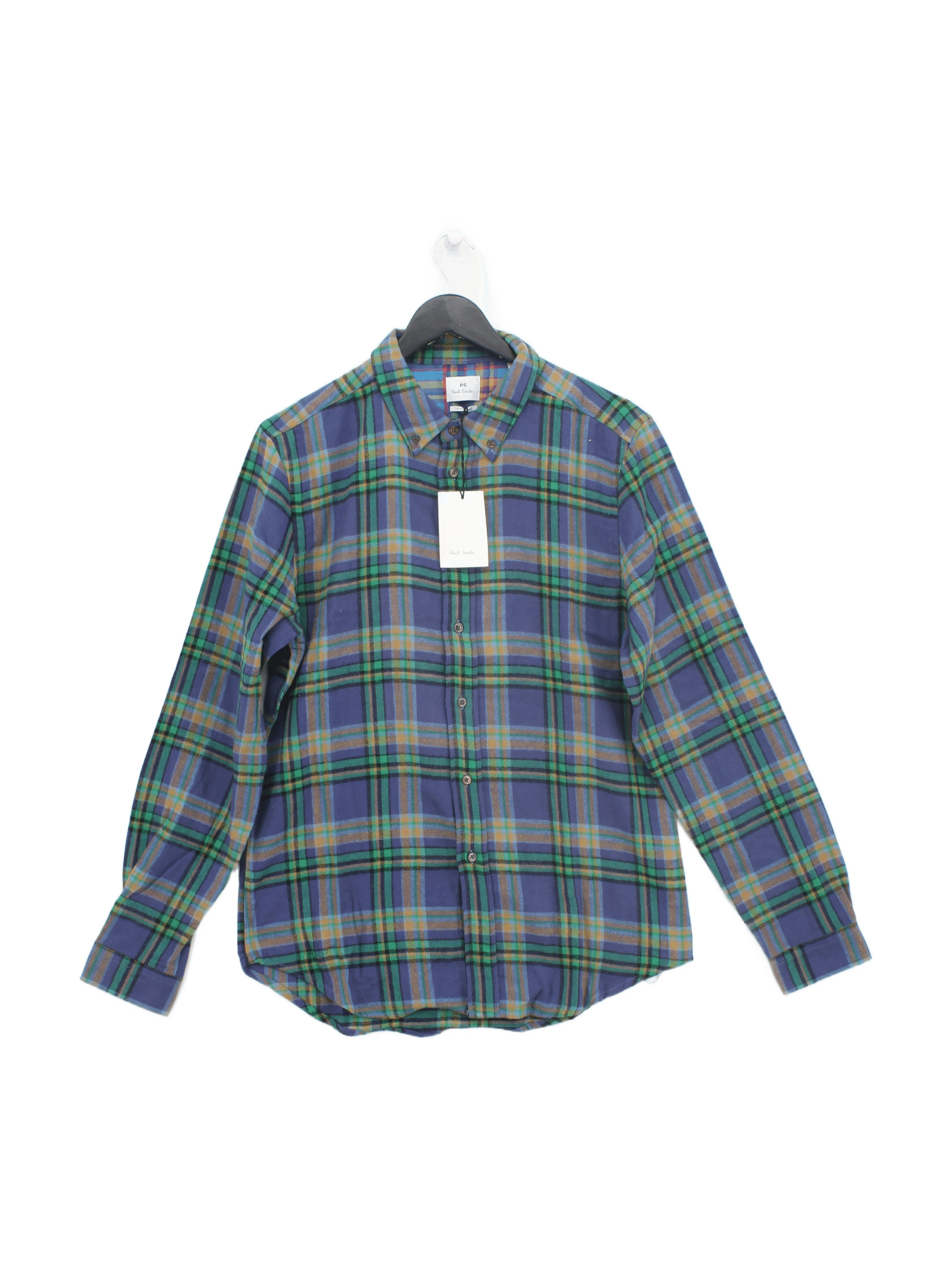 Paul Smith Men's Shirt L Multi Checkered 100% Cotton Basic New with tags