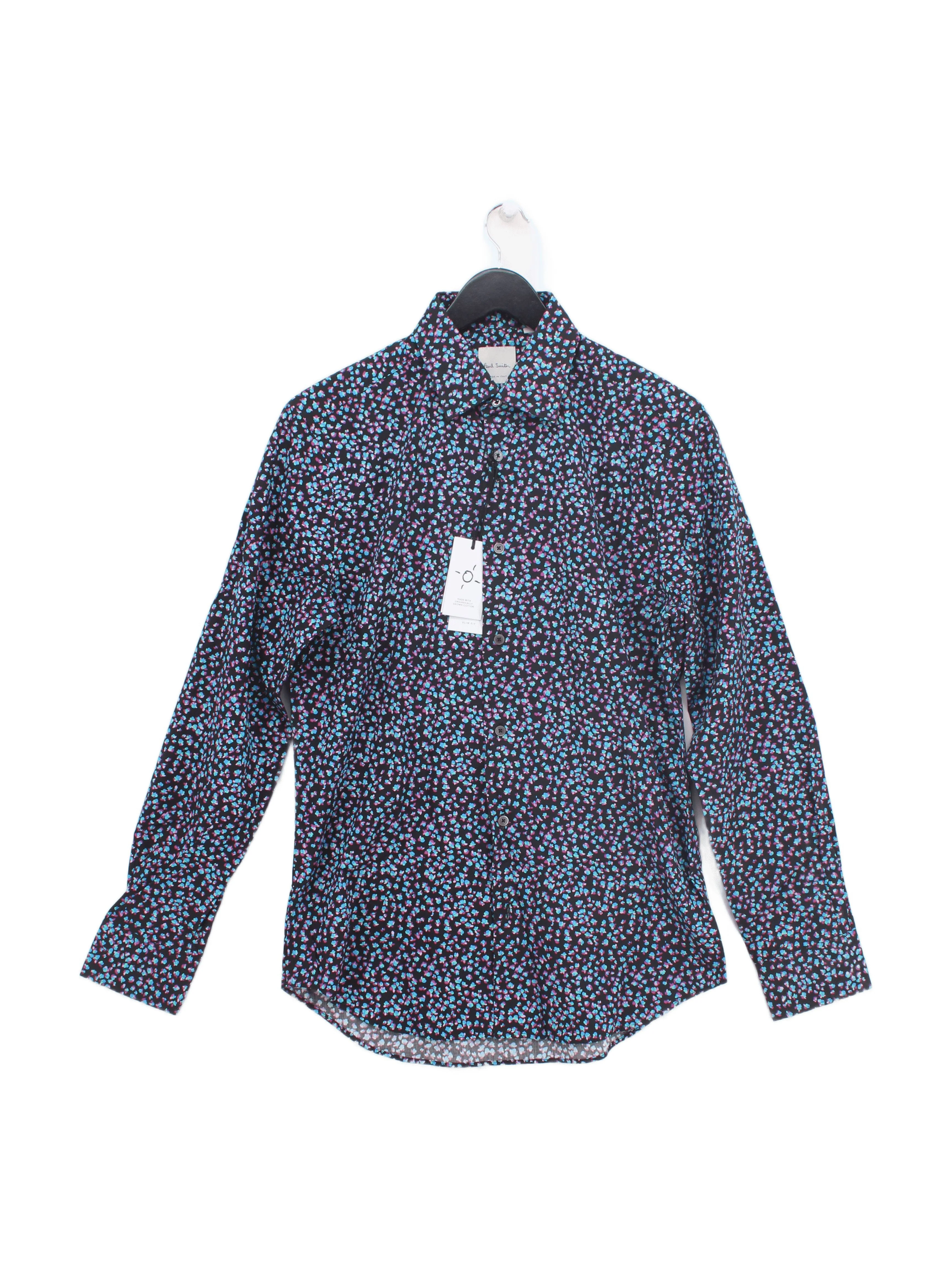 Paul Smith Men's Shirt M Black 100% Cotton Basic New with tags