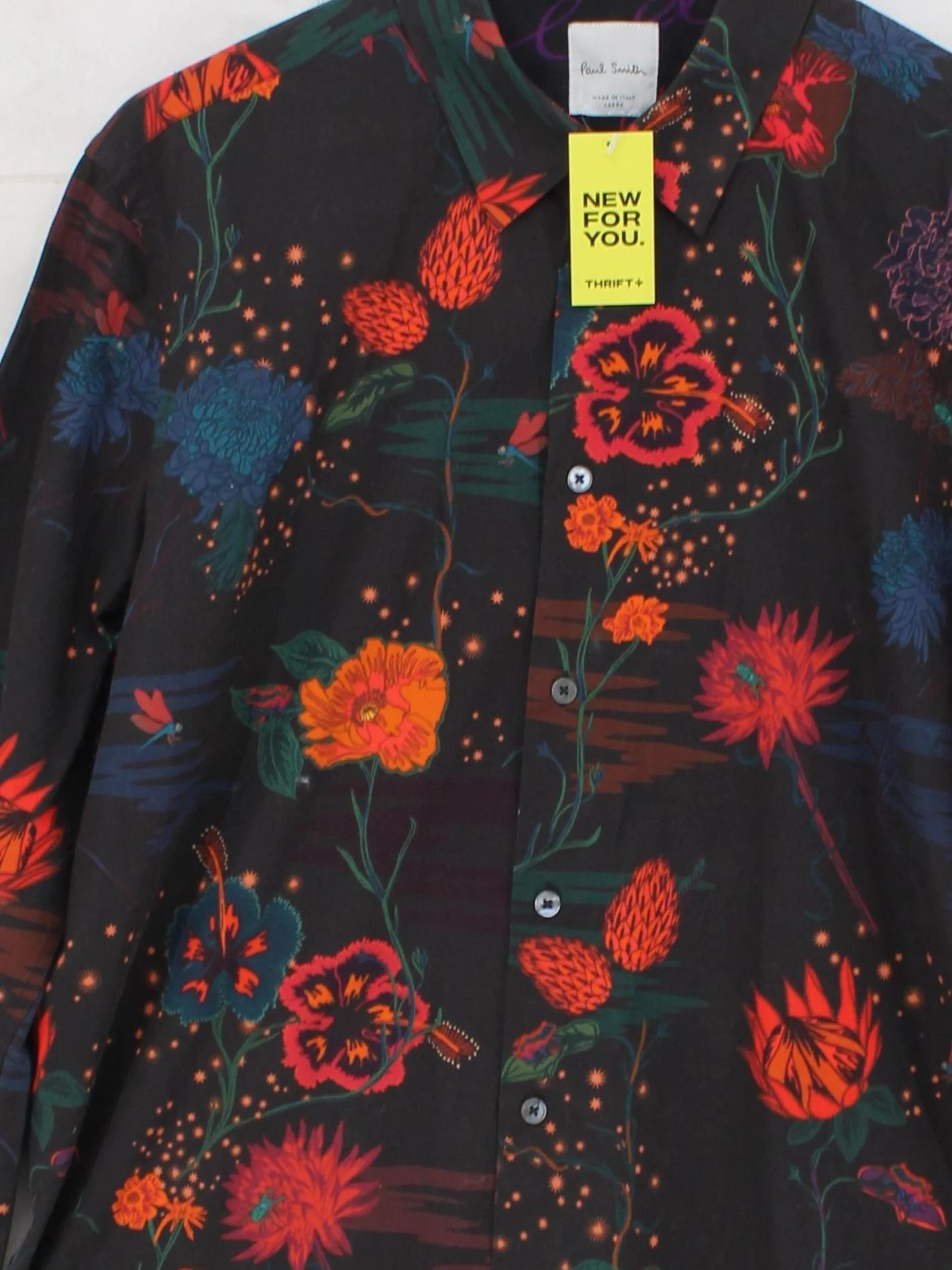 Paul Smith Men's Shirt M Black Floral 100% Cotton Basic - Image 3