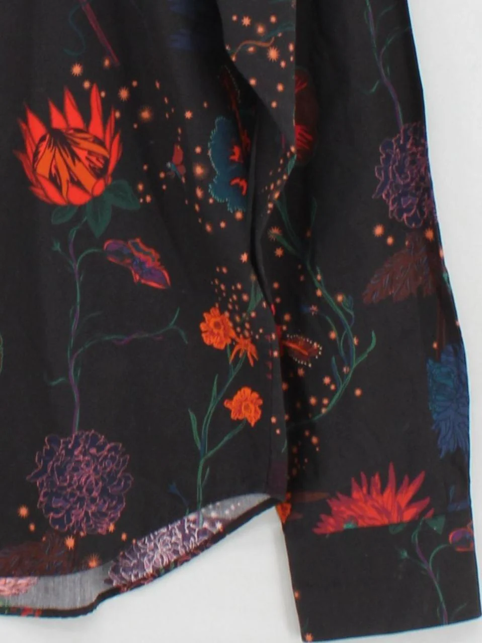 Paul Smith Men's Shirt M Black Floral 100% Cotton Basic - Image 4