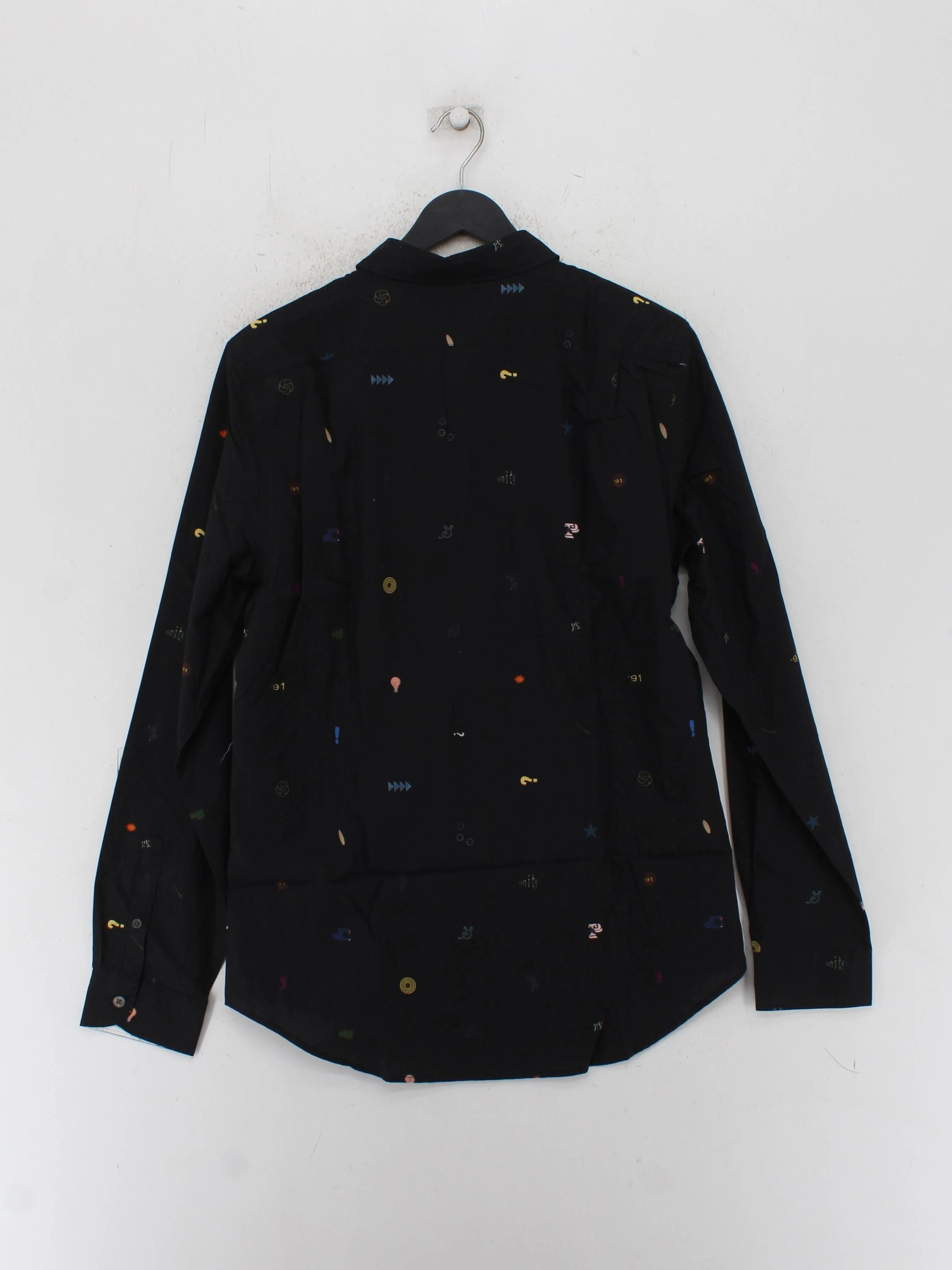 Paul Smith Men's Shirt M Black Graphic 100% Cotton Basic New with tags - Image 2