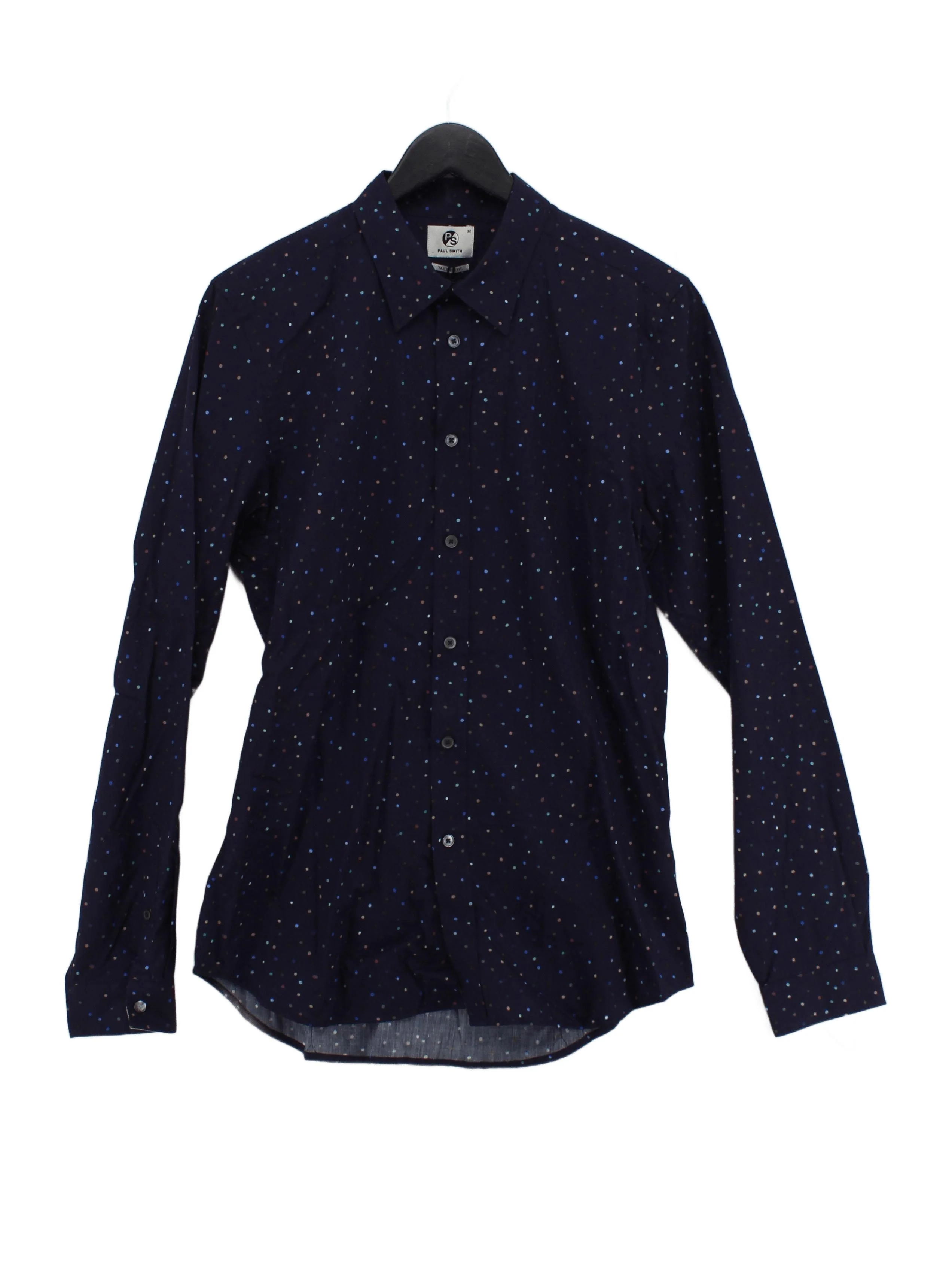 Paul Smith Men's Shirt M Blue Polkadot 100% Cotton Basic New with tags
