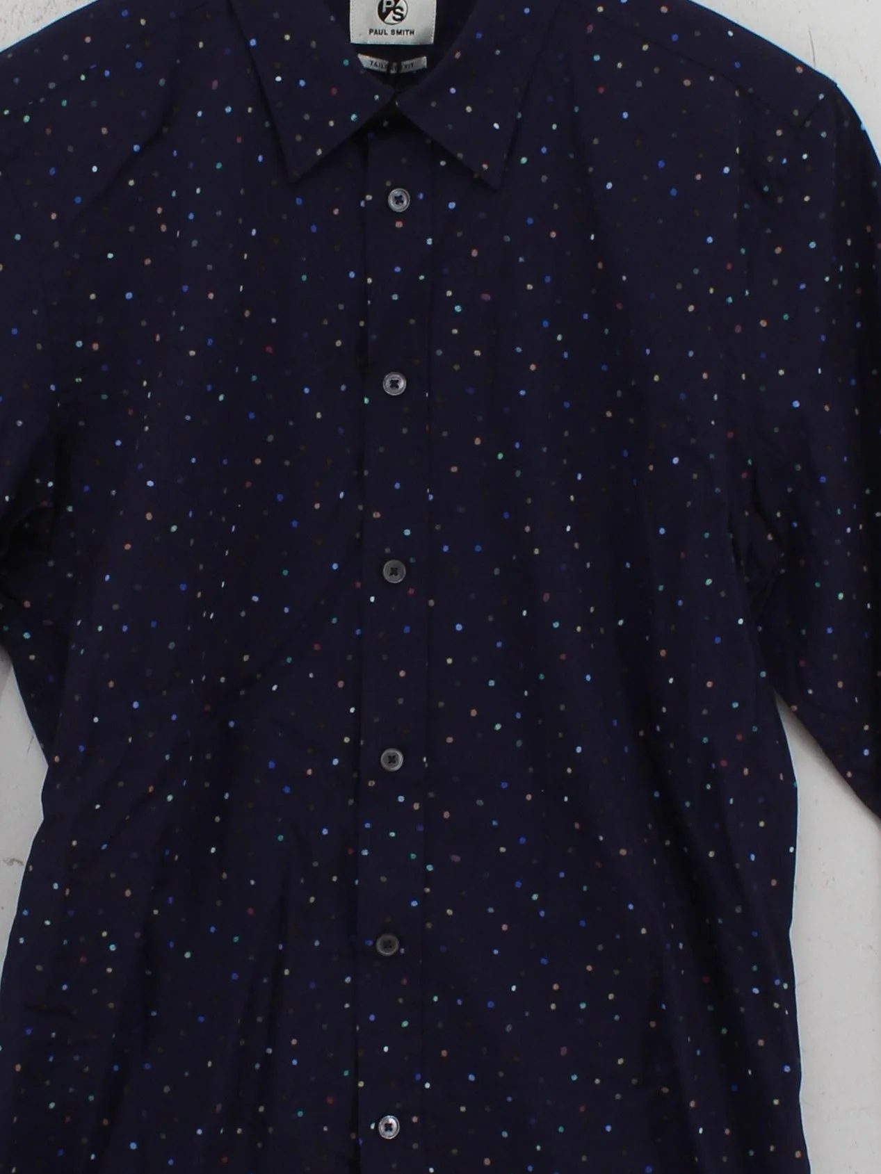 Paul Smith Men's Shirt M Blue Polkadot 100% Cotton Basic New with tags - Image 3