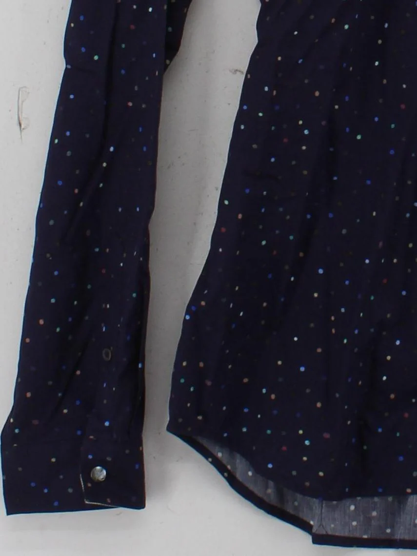 Paul Smith Men's Shirt M Blue Polkadot 100% Cotton Basic New with tags - Image 4