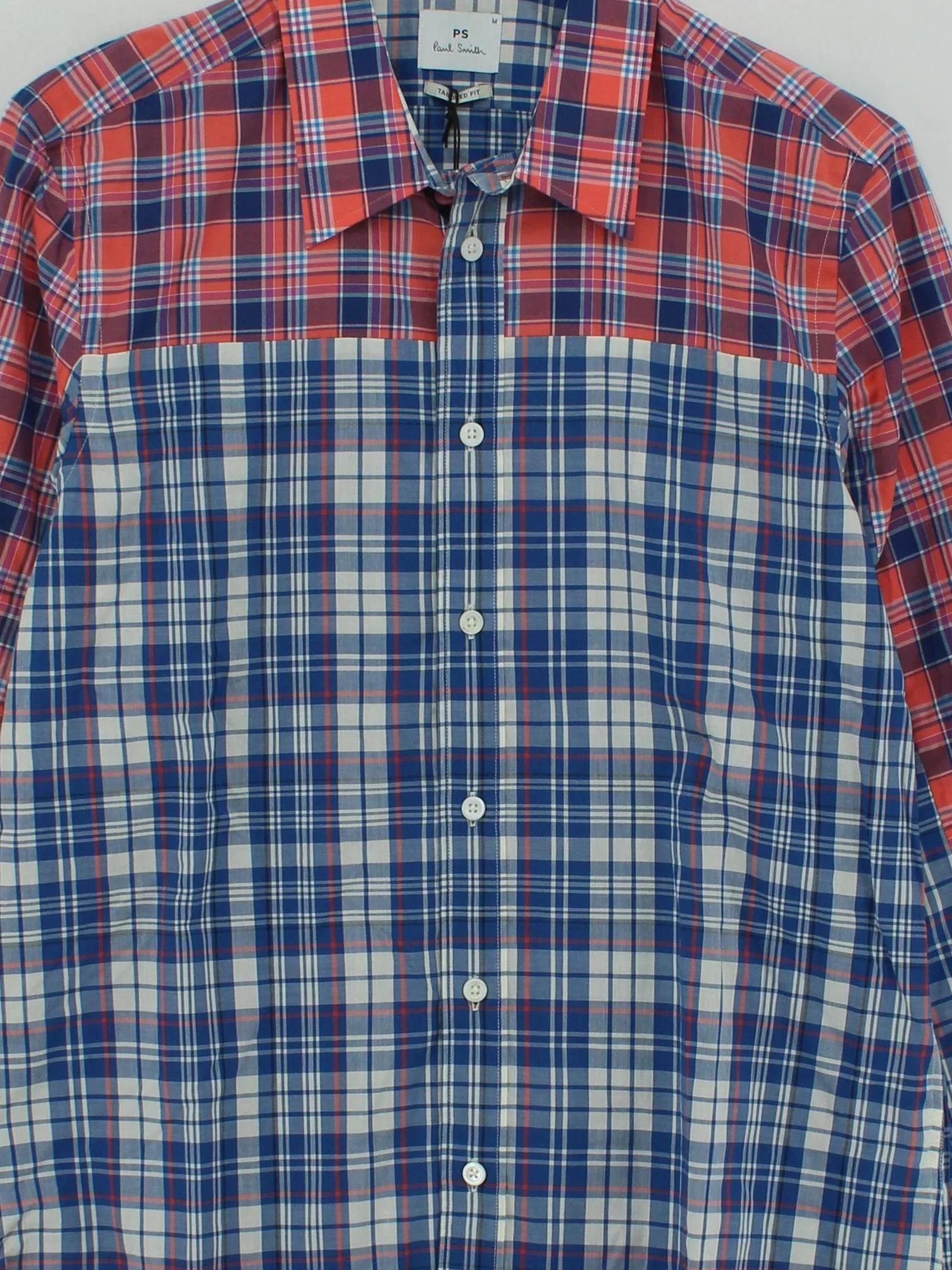 Paul Smith Men's Shirt M Multi Checkered 100% Cotton Basic New with tags - Image 3