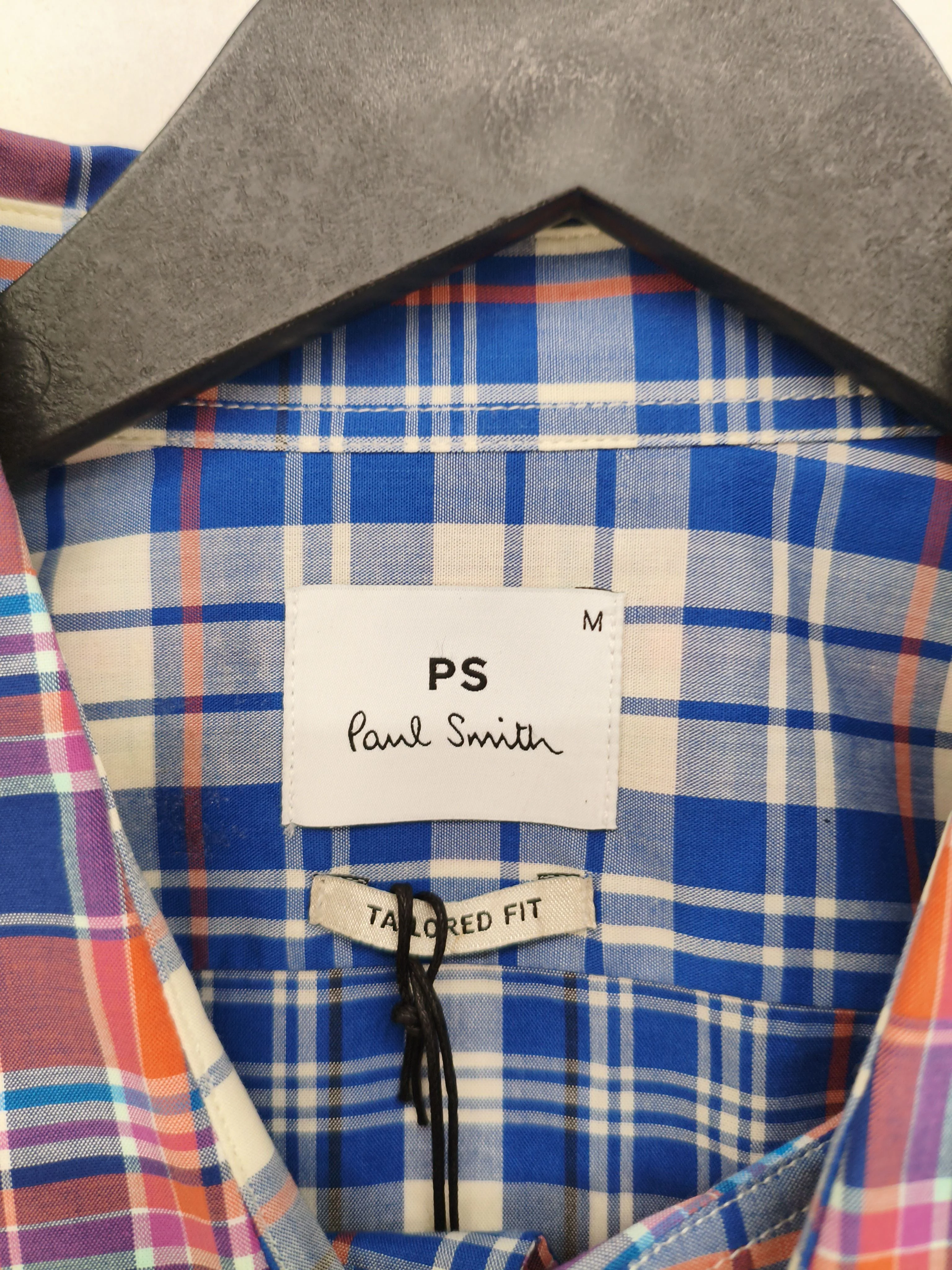 Paul Smith Men's Shirt M Multi Checkered 100% Cotton Basic New with tags - Image 5