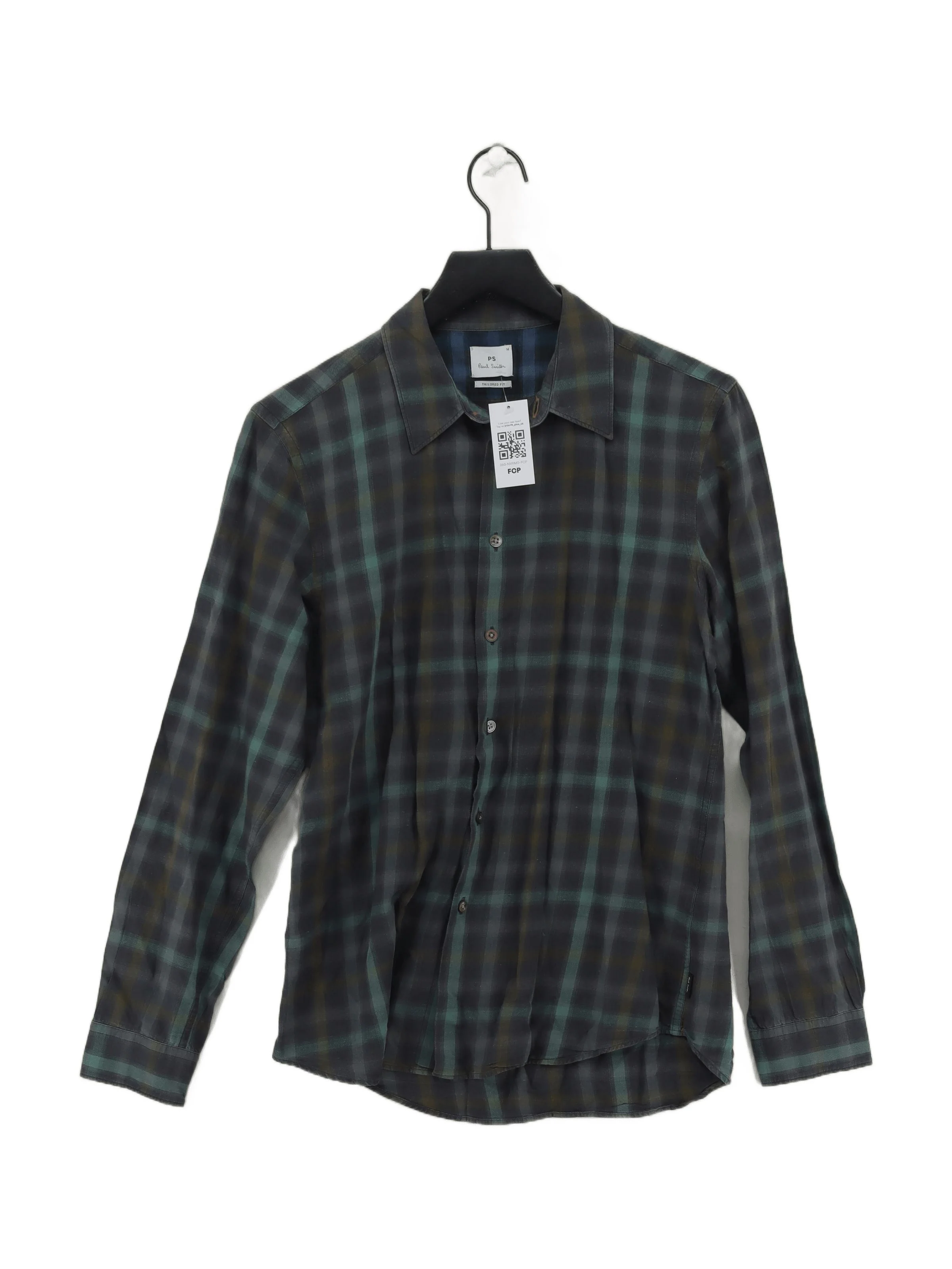 Paul Smith Men's Shirt M Multi Checkered Cotton with Linen Basic