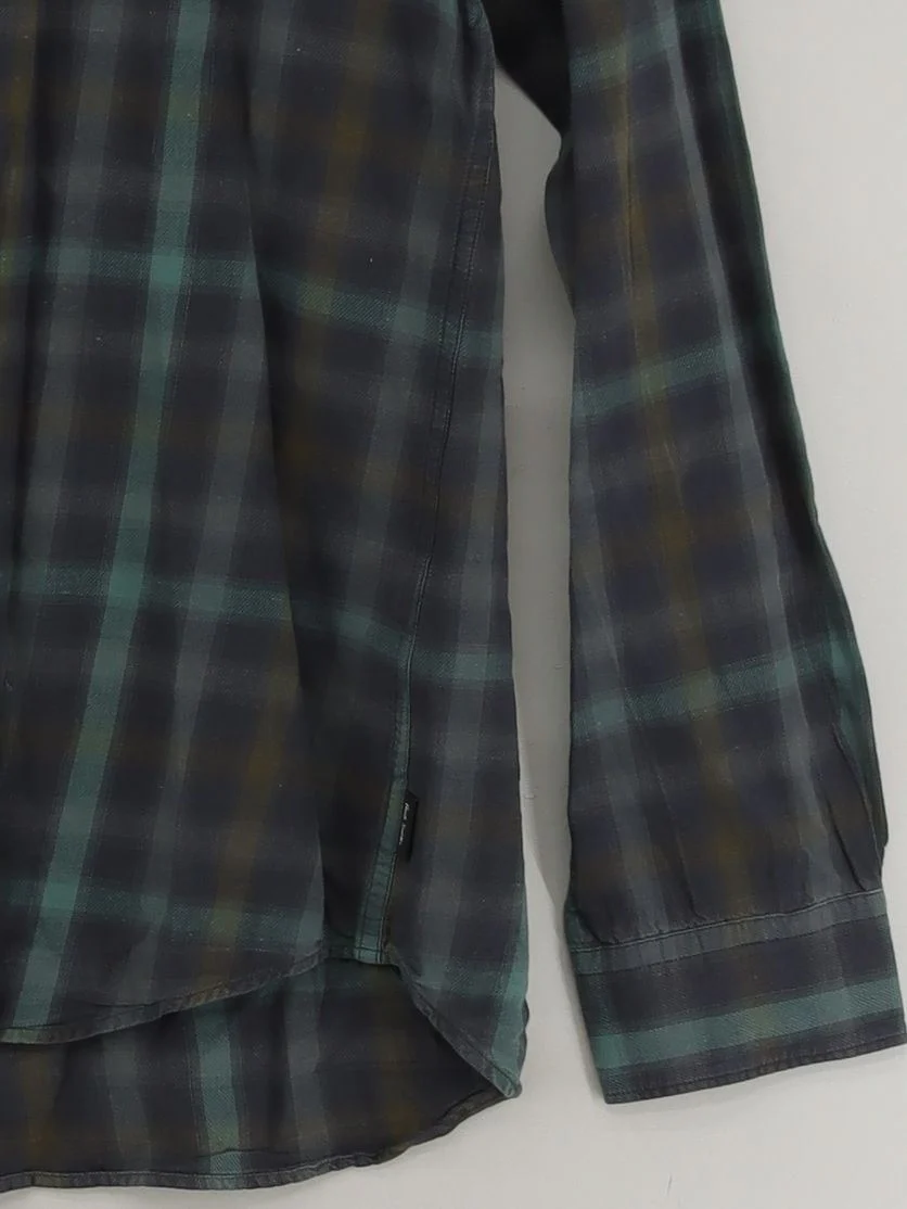 Paul Smith Men's Shirt M Multi Checkered Cotton with Linen Basic - Image 4