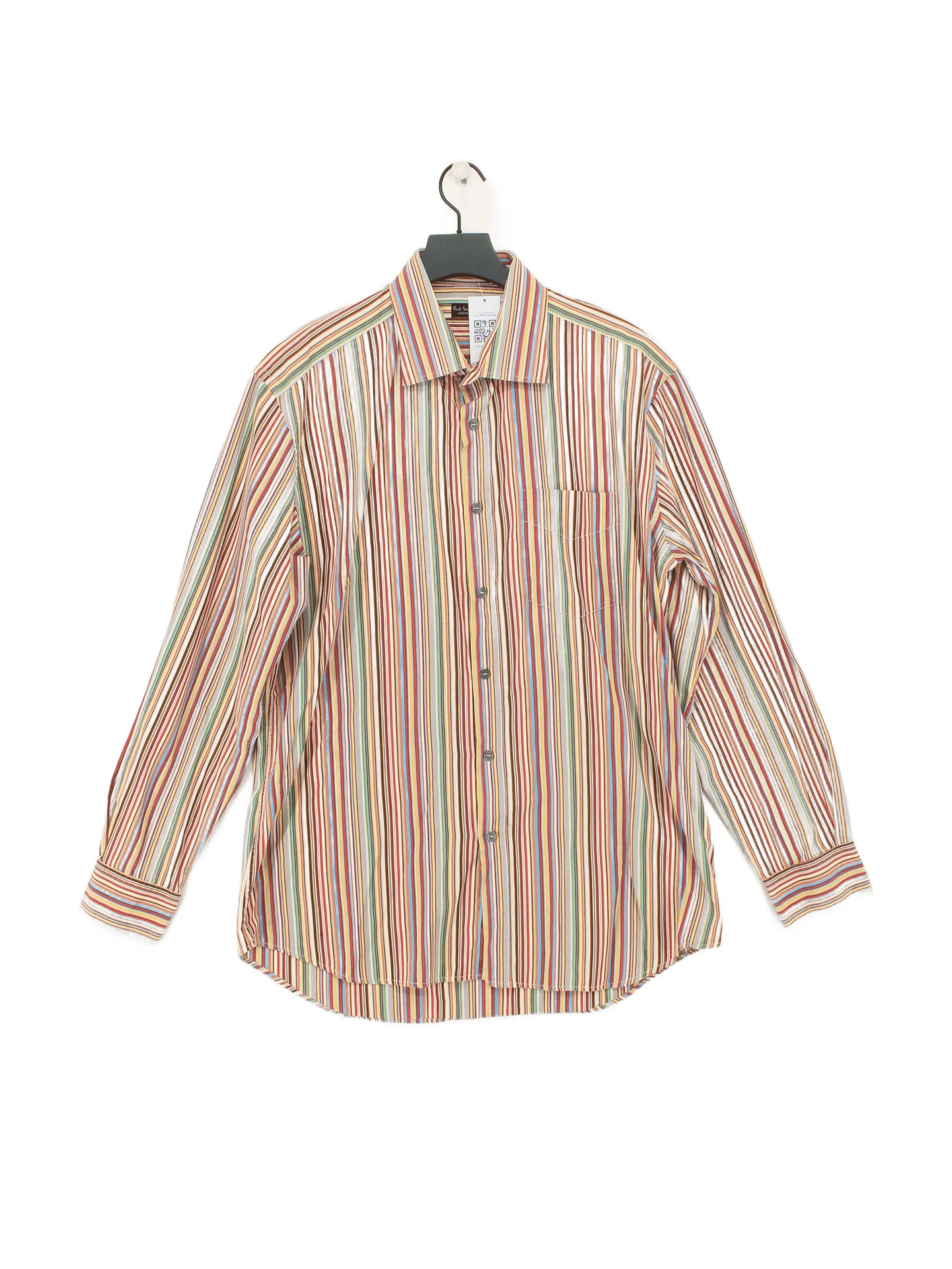 Paul Smith Men's Shirt M Multi Striped 100% Cotton Basic