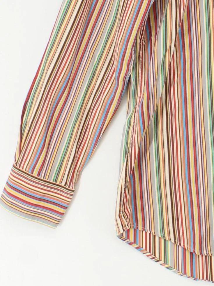 Paul Smith Men's Shirt M Multi Striped 100% Cotton Basic - Image 4