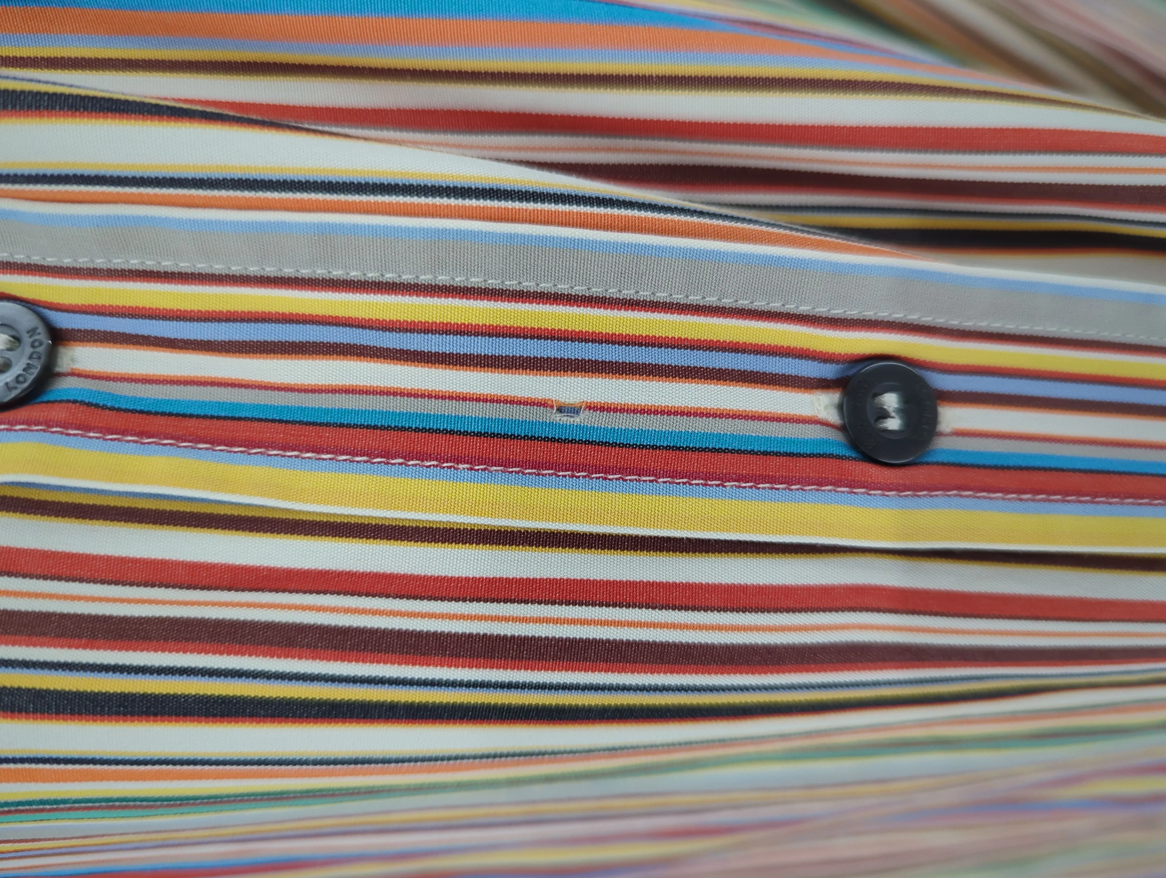 Paul Smith Men's Shirt M Multi Striped 100% Cotton Basic - Image 5