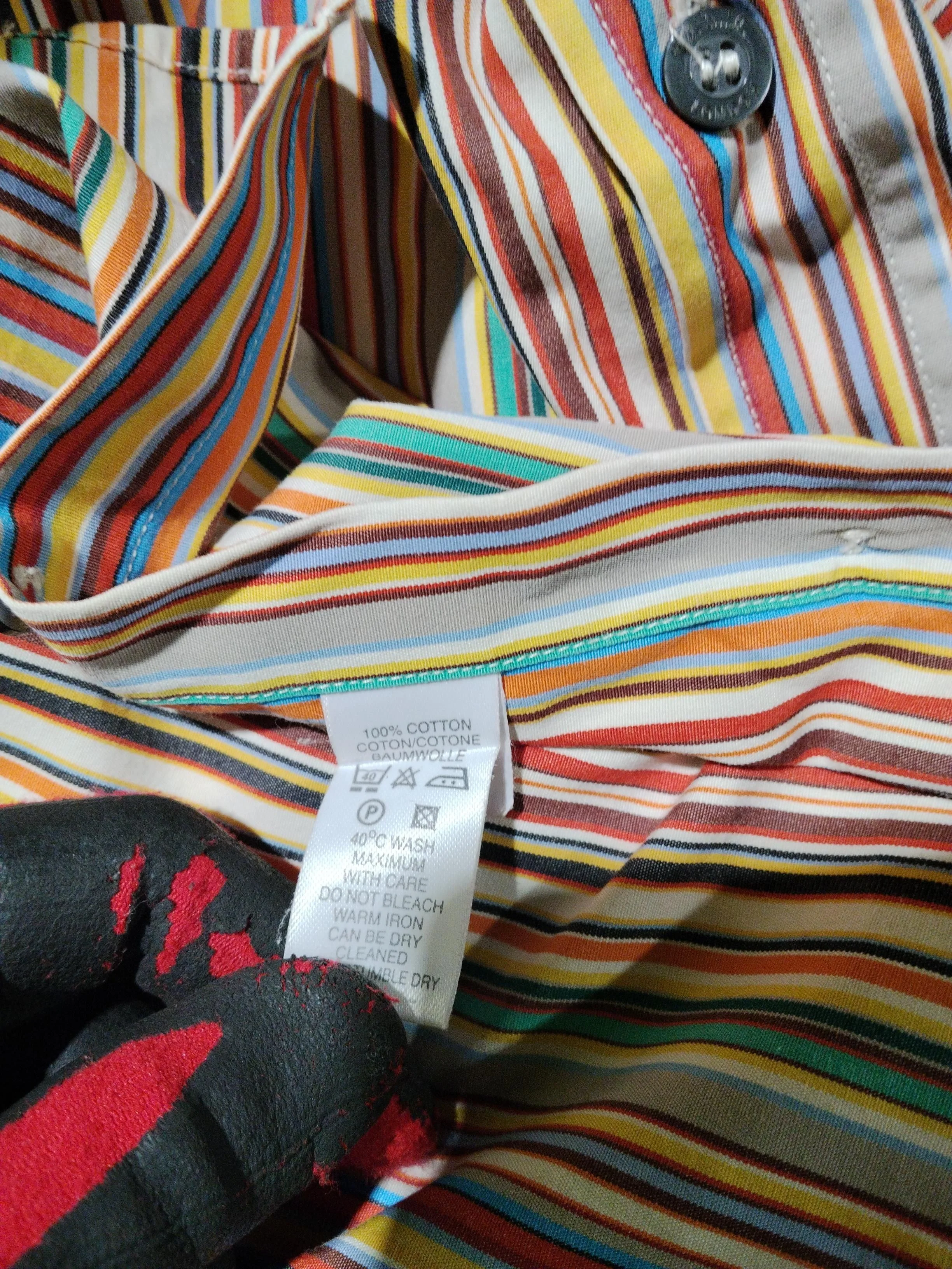 Paul Smith Men's Shirt M Multi Striped 100% Cotton Basic - Image 7