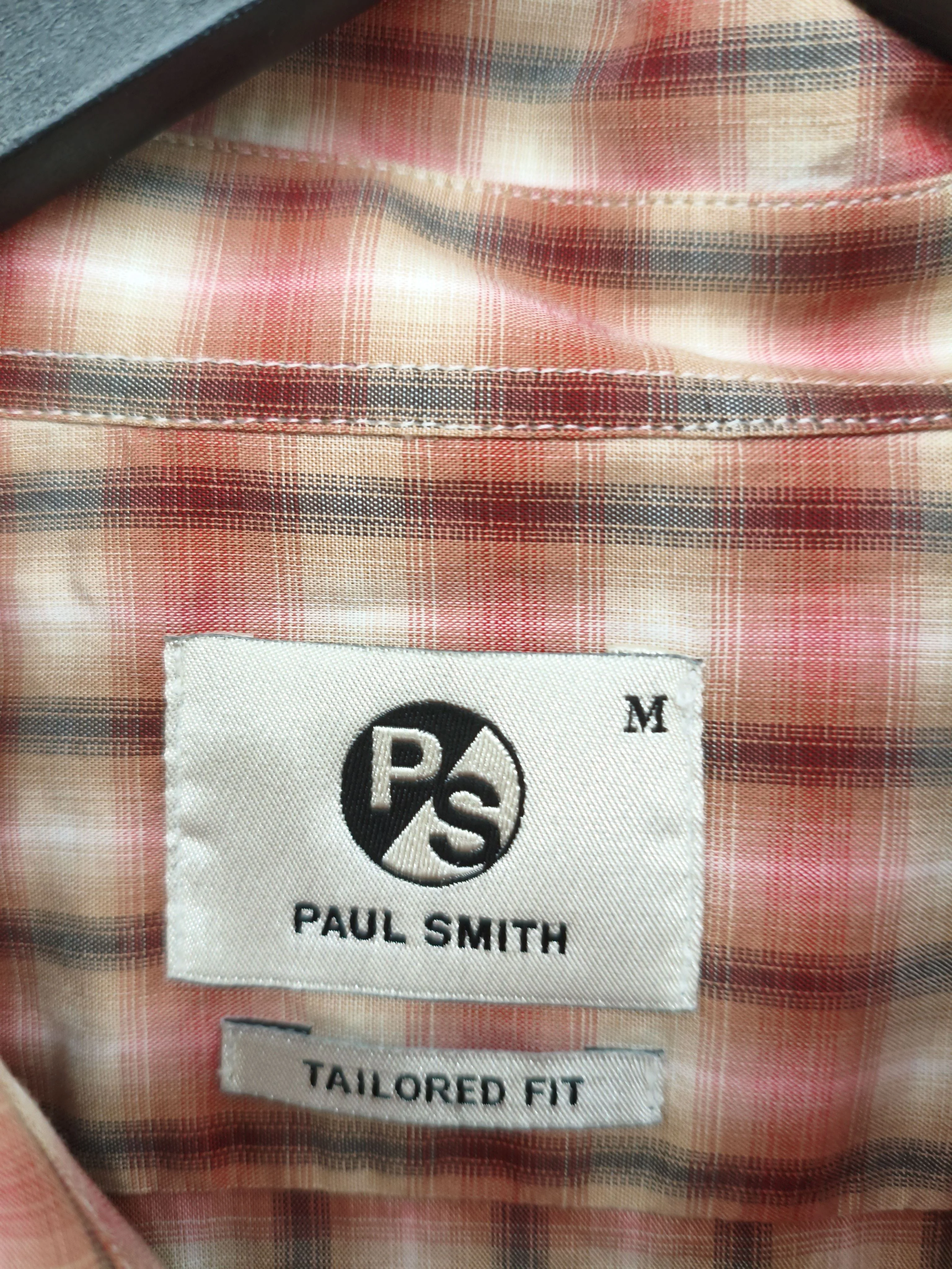 Paul Smith Men's Shirt M Pink Checkered 100% Cotton Basic New with tags - Image 5