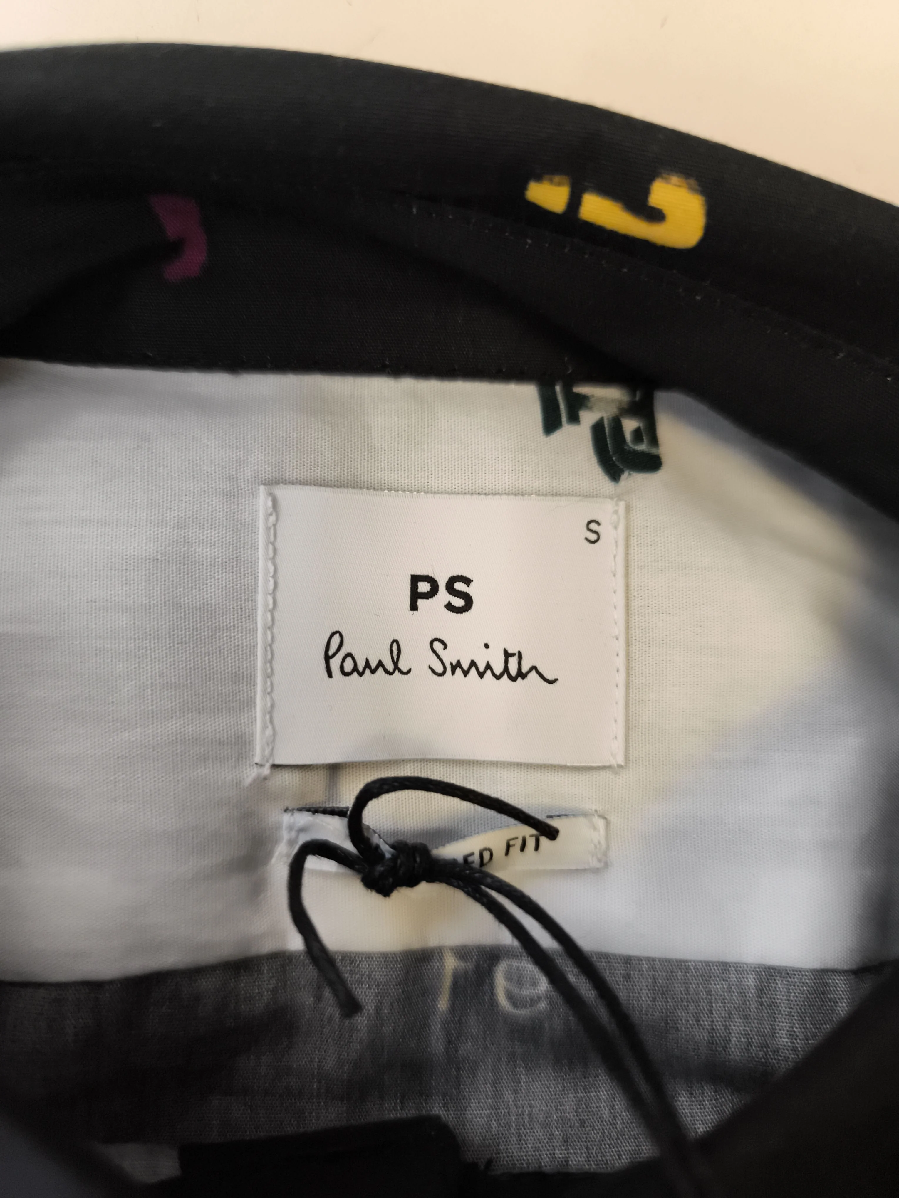 Paul Smith Men's Shirt S Black Graphic 100% Cotton Basic New with tags - Image 6