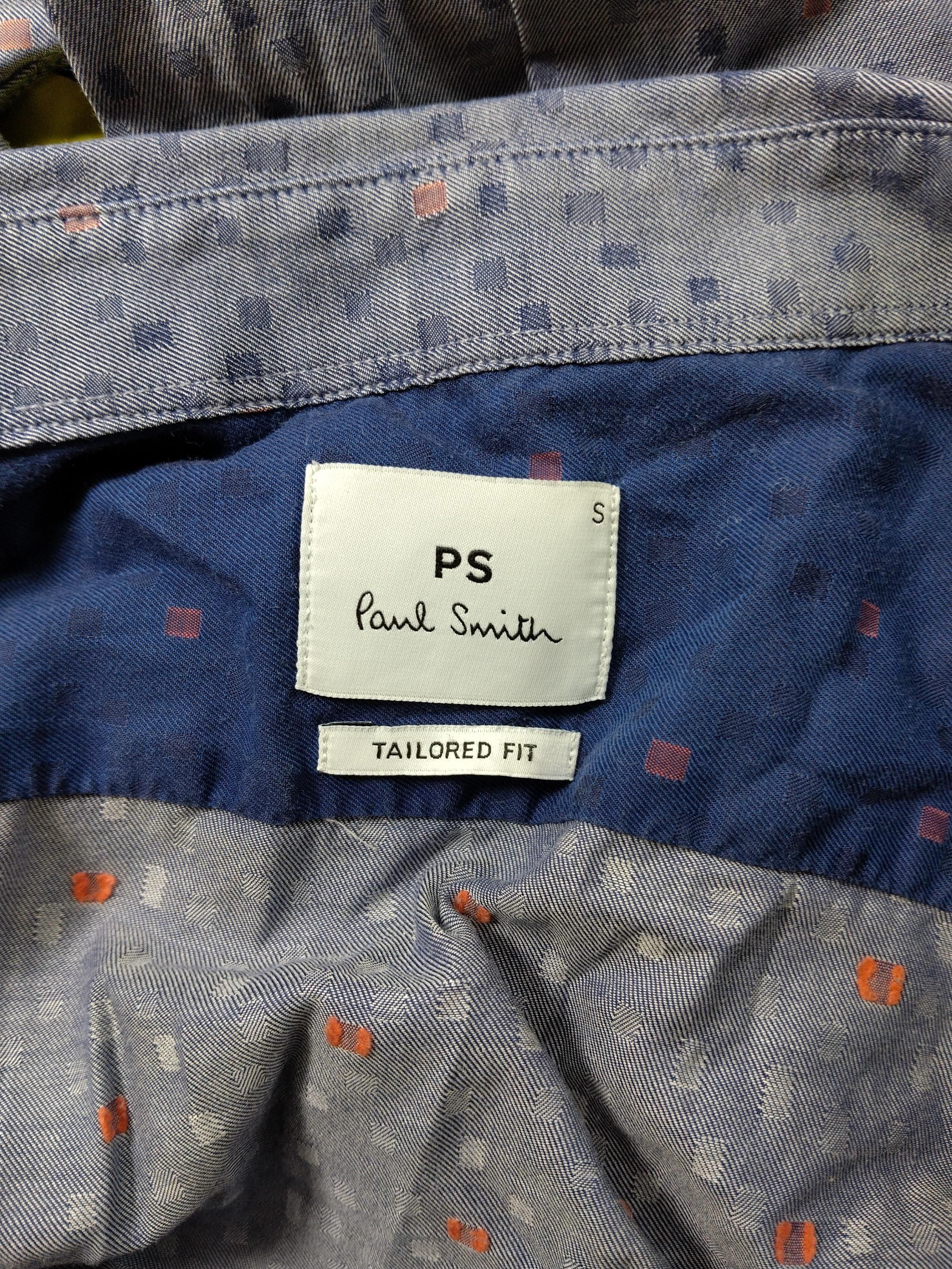 Paul Smith Men's Shirt S Blue 100% Cotton Basic - Image 5