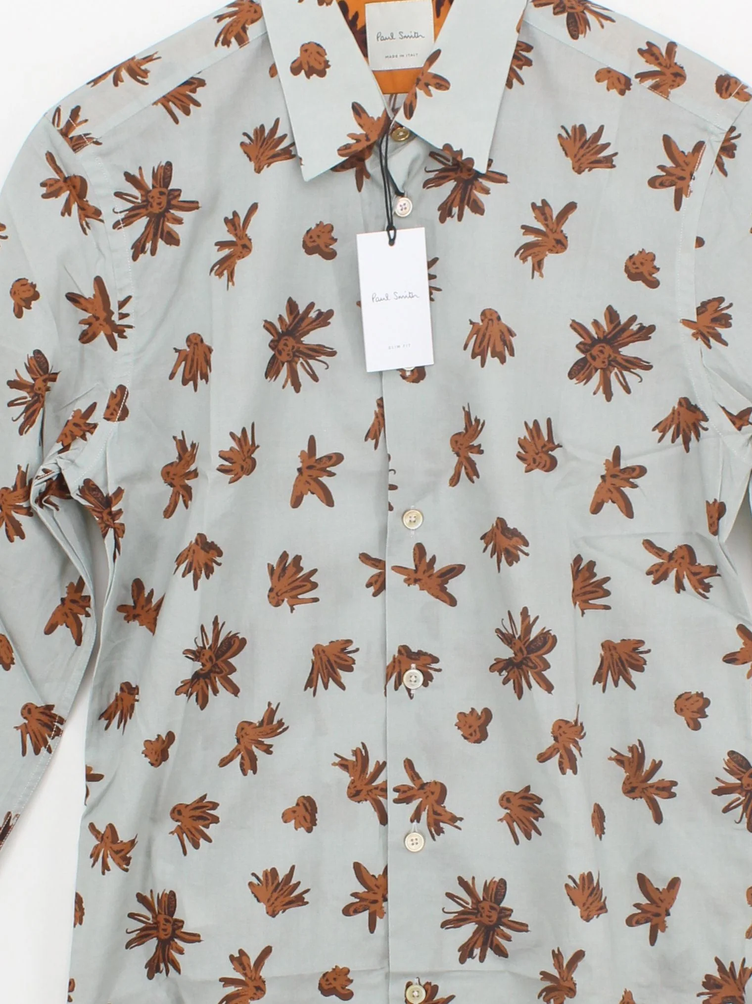 Paul Smith Men's Shirt S Blue 100% Cotton Basic New with tags - Image 3