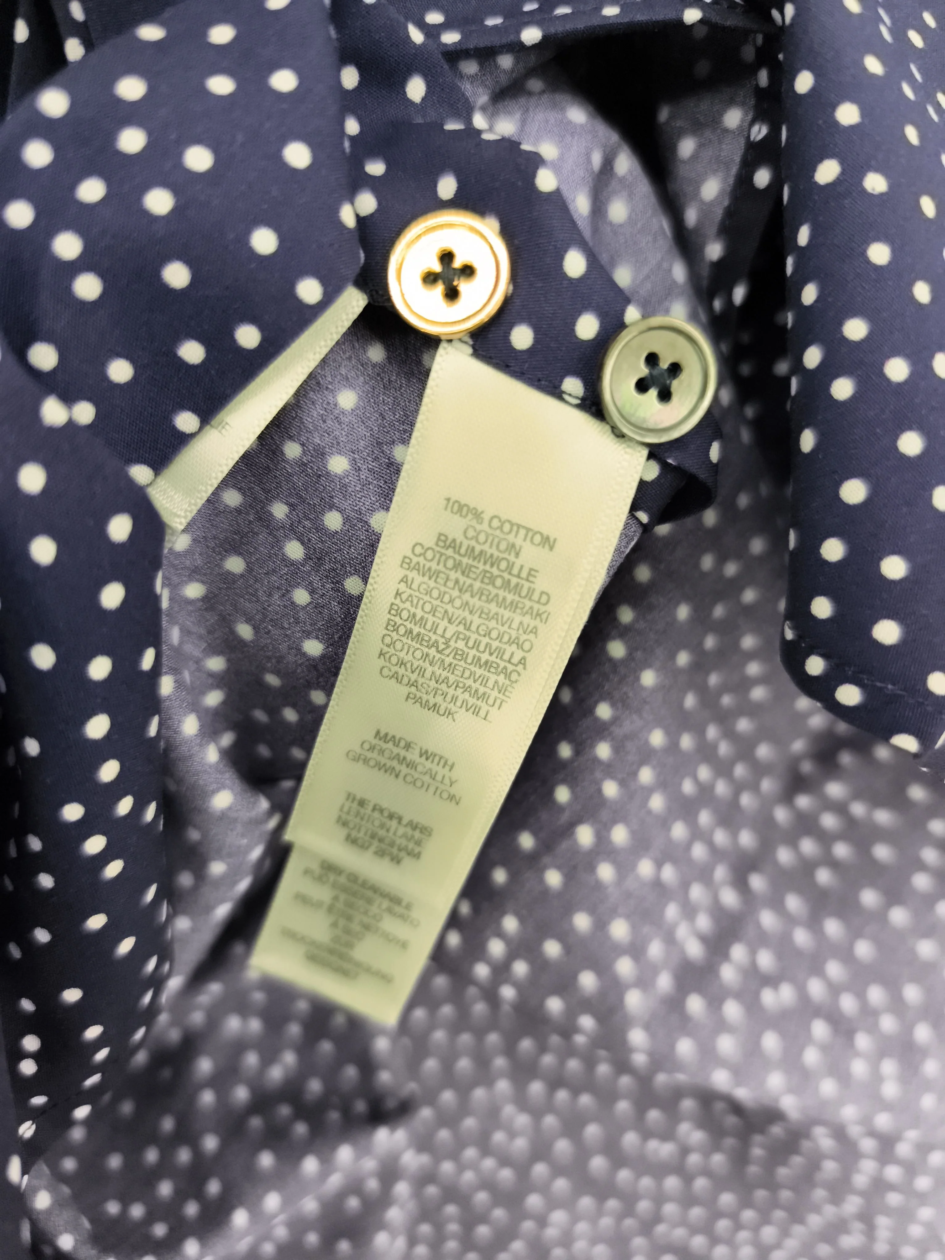 Paul Smith Men's Shirt S Blue Polkadot 100% Cotton Basic New with tags - Image 6